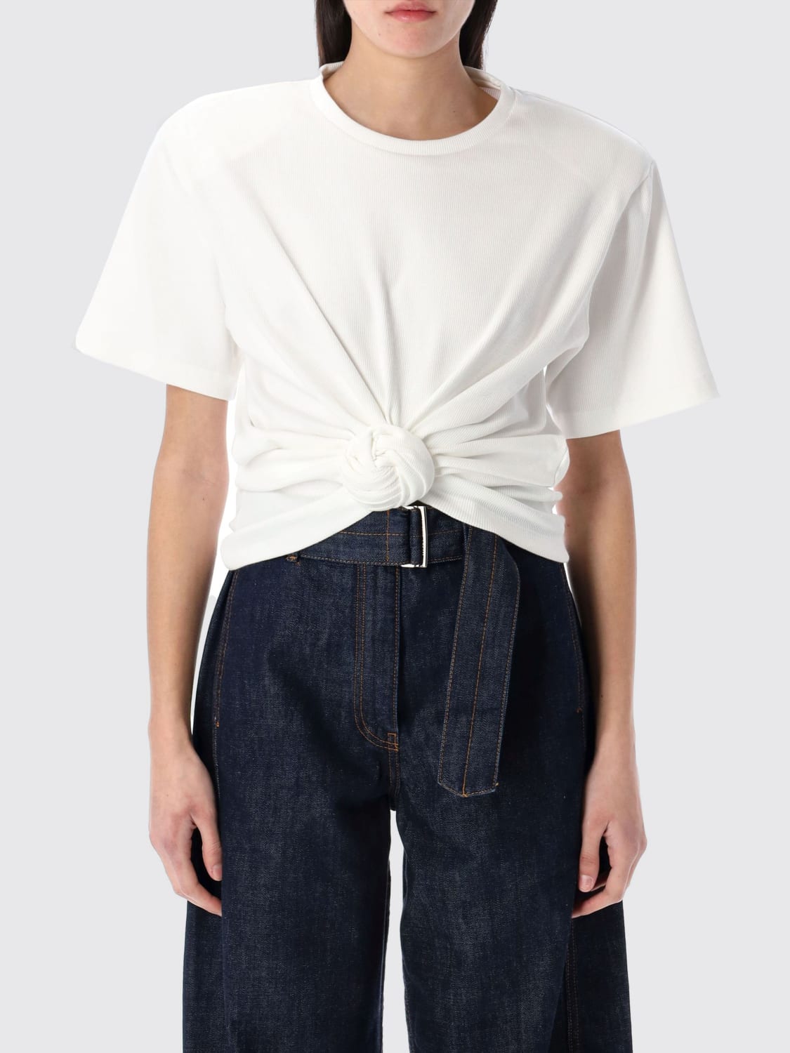 MAGDA BUTRYM T-SHIRT: T-shirt woman Magda Butrym, Yellow Cream - Img 1