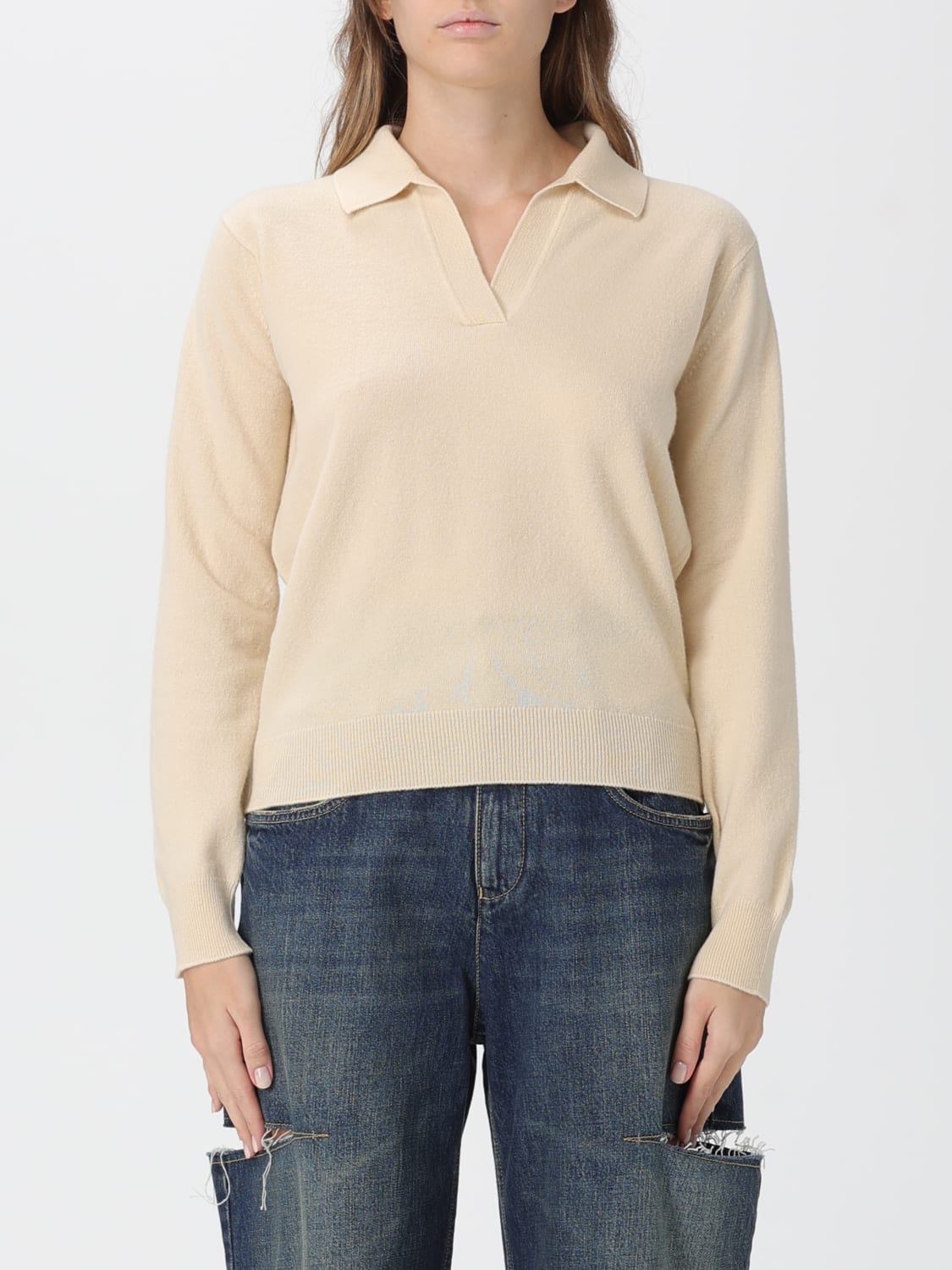 MAISON MARGIELA POLO: Jersey mujer Maison Margiela, Mantequilla - Img 1