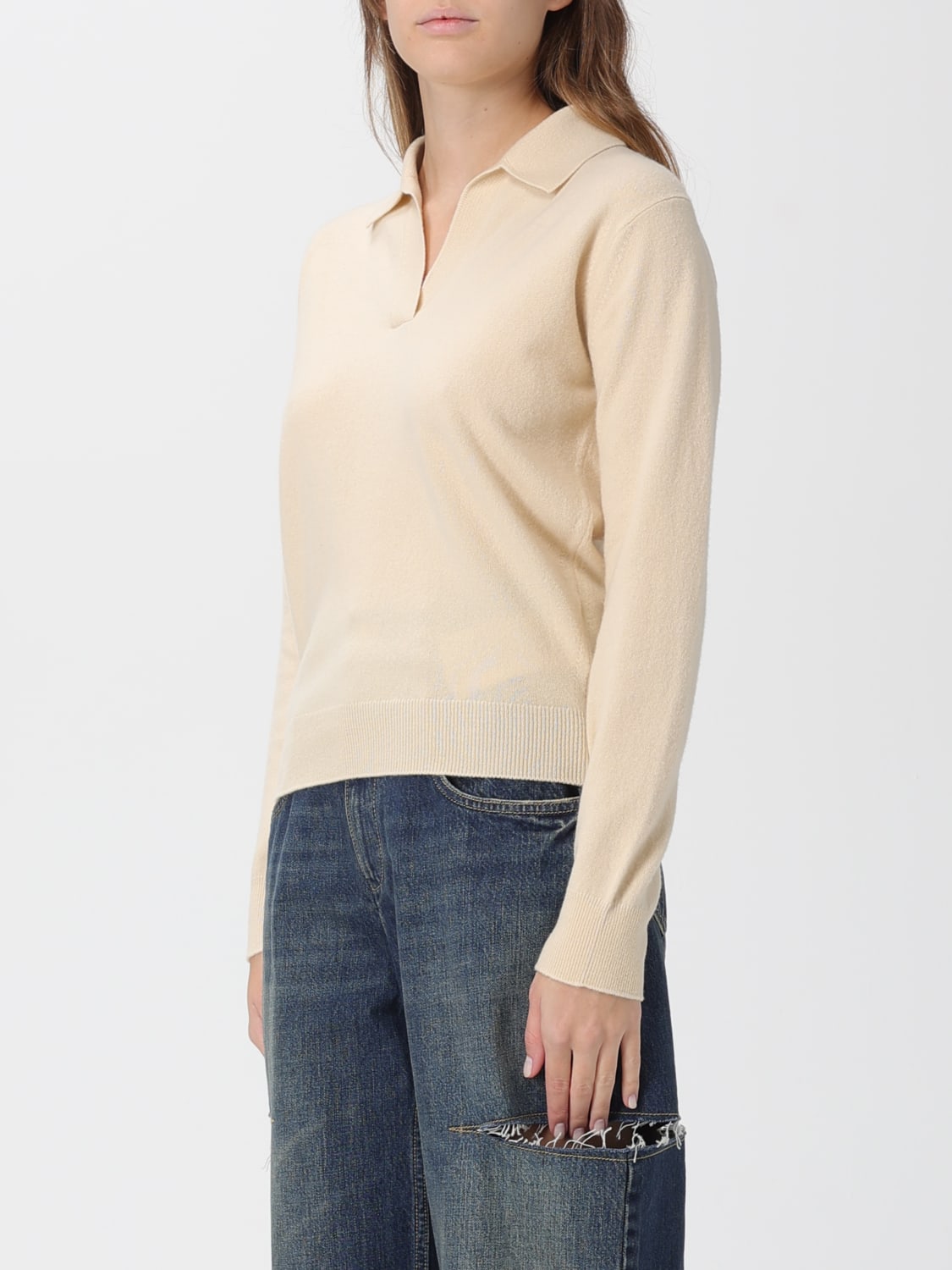 MAISON MARGIELA POLO: Jersey mujer Maison Margiela, Mantequilla - Img 4