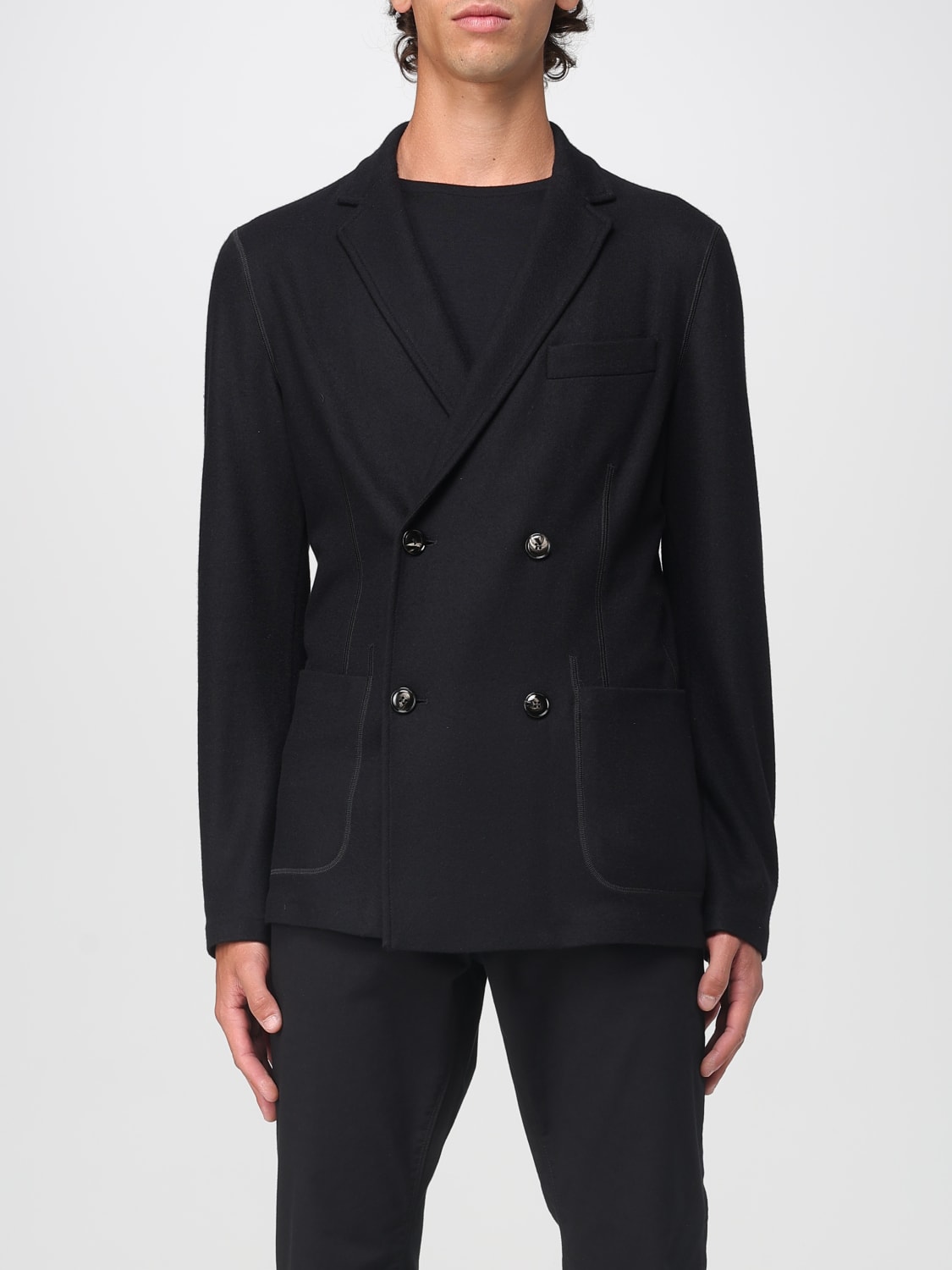 GIORGIO ARMANI JACKET: Blazer men Giorgio Armani, Black - Img 1