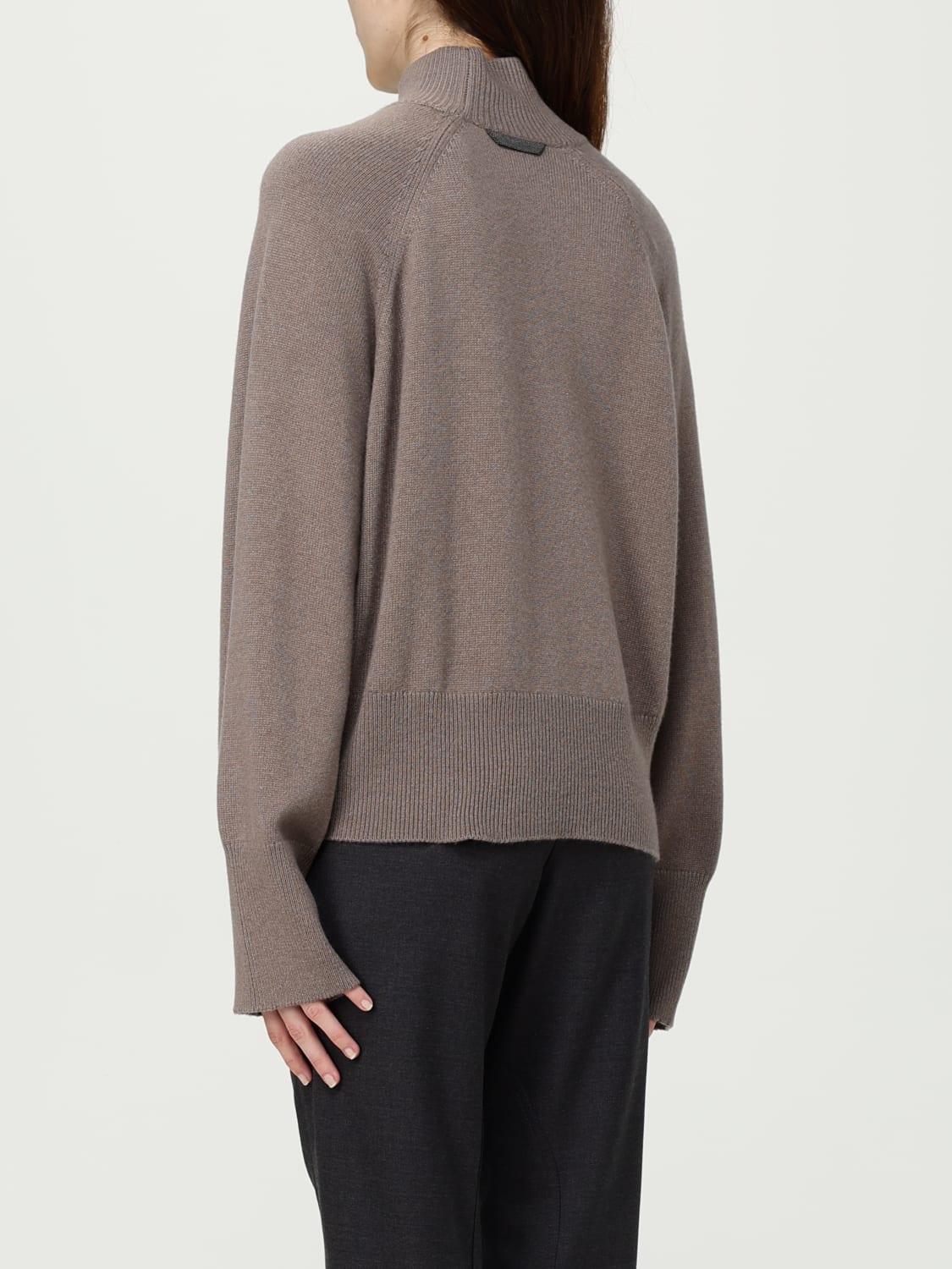BRUNELLO CUCINELLI PULLOVER: Pullover damen Brunello Cucinelli, Grau - Img 3