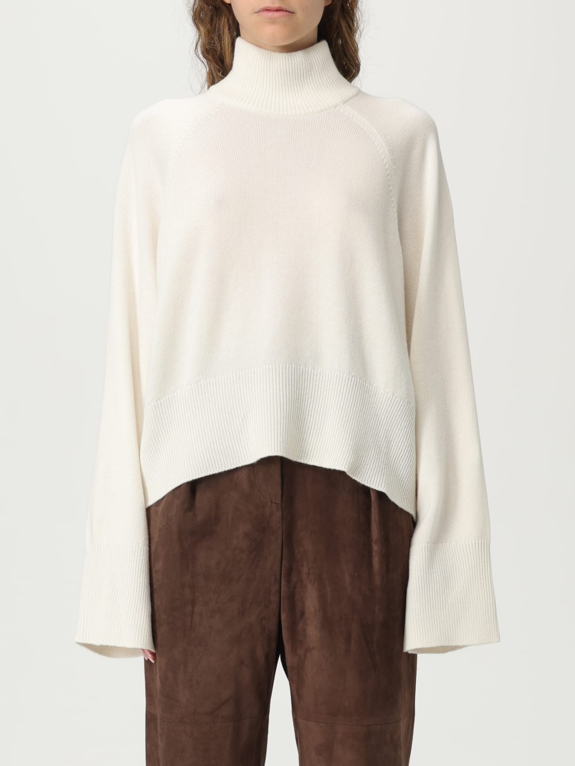 BRUNELLO CUCINELLI PULL: Pull femme Brunello Cucinelli, Beige - Img 1