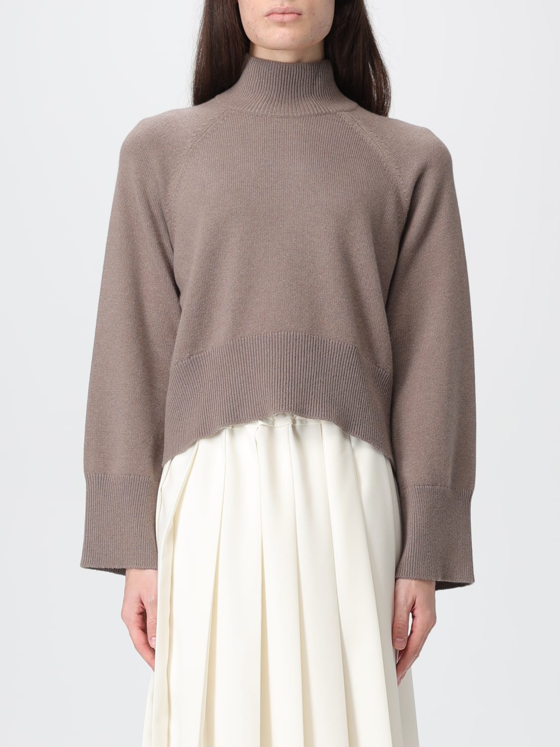 BRUNELLO CUCINELLI PULL: Pull femme Brunello Cucinelli, Taupe - Img 1