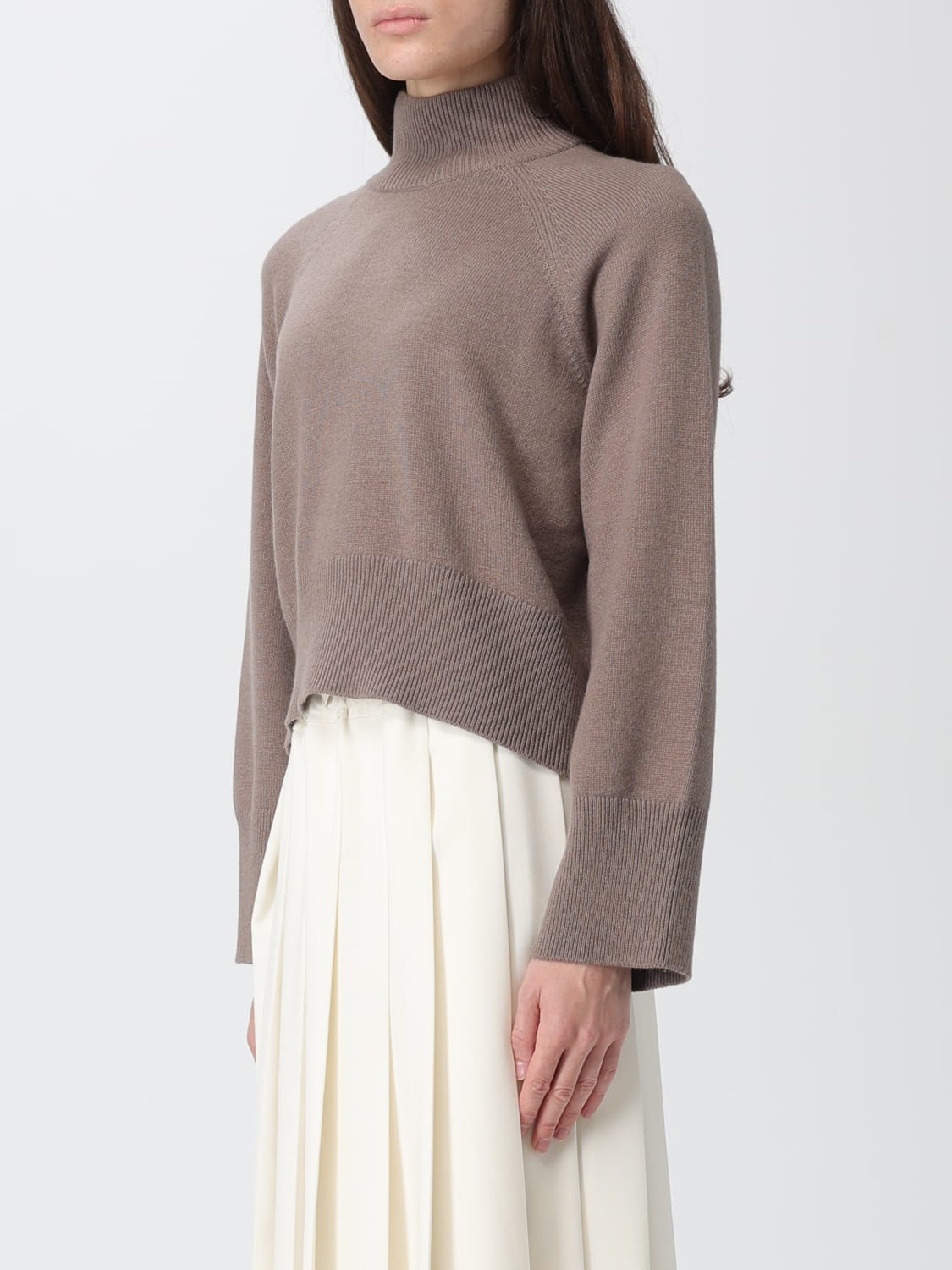 BRUNELLO CUCINELLI PULL: Pull femme Brunello Cucinelli, Taupe - Img 4