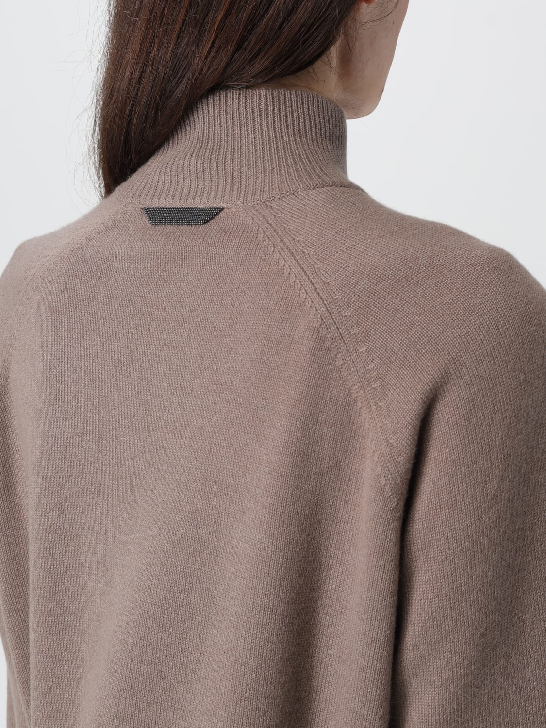 BRUNELLO CUCINELLI PULL: Pull femme Brunello Cucinelli, Taupe - Img 5