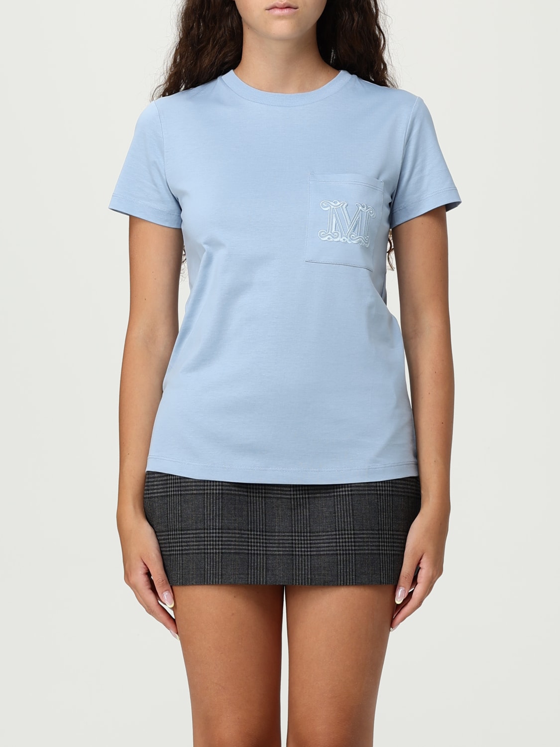 MAX MARA T-SHIRT: T-shirt femme Max Mara, Bleu Azur - Img 1