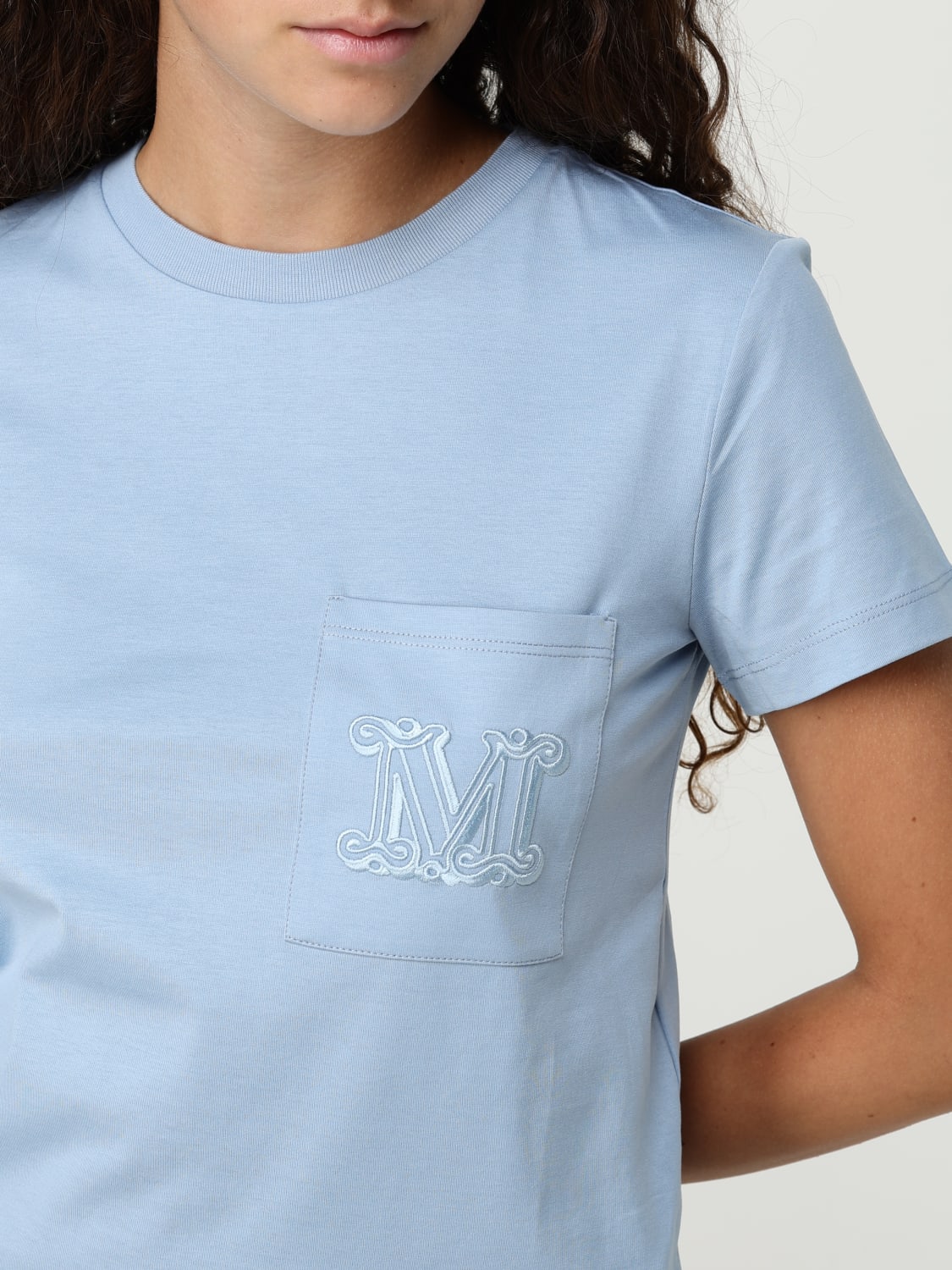 MAX MARA T-SHIRT: T-shirt femme Max Mara, Bleu Azur - Img 5