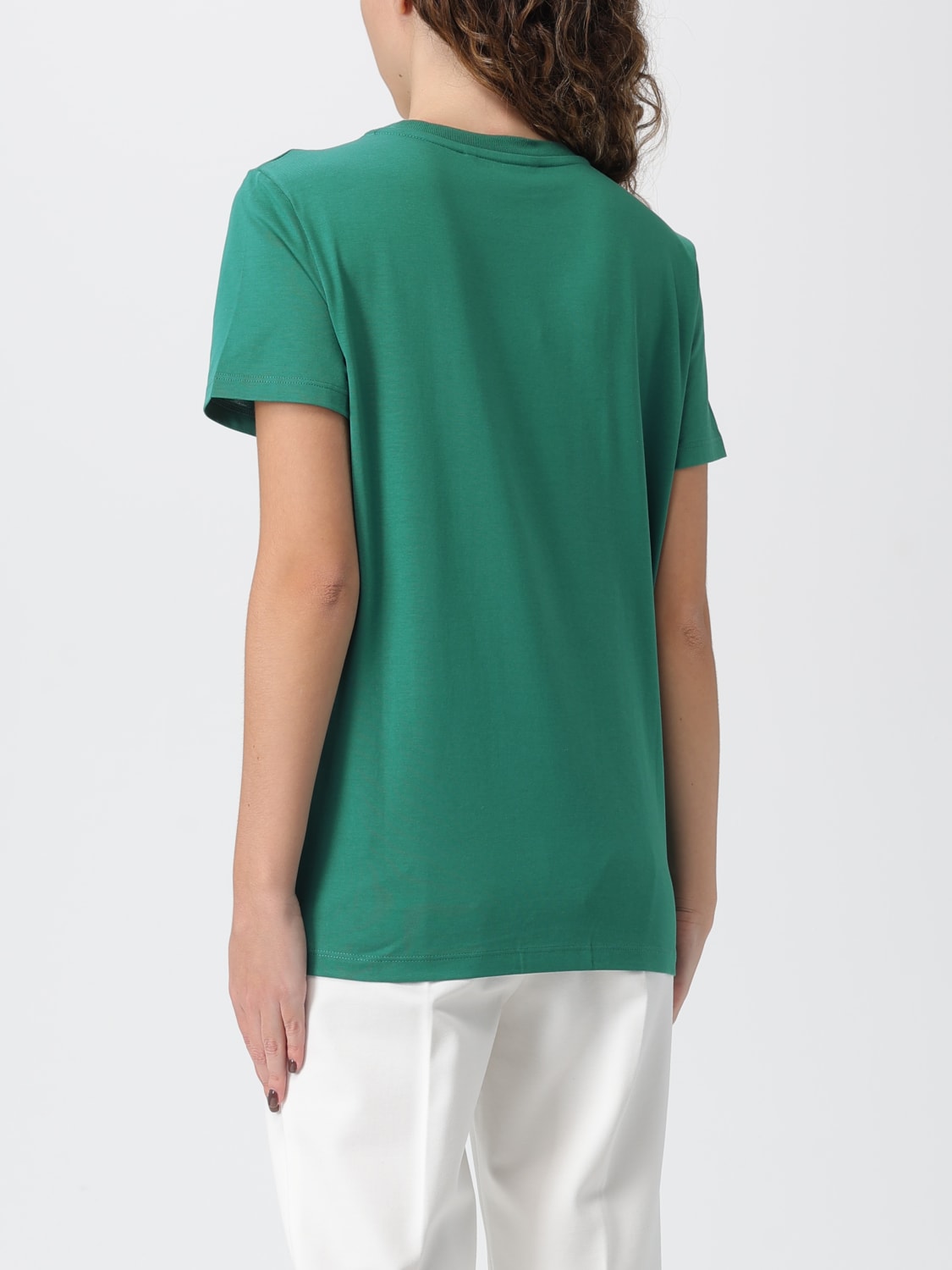MAX MARA T-SHIRTS: T-shirt in cotone con monogramma 's Max Mara, Smeraldo - Img 2