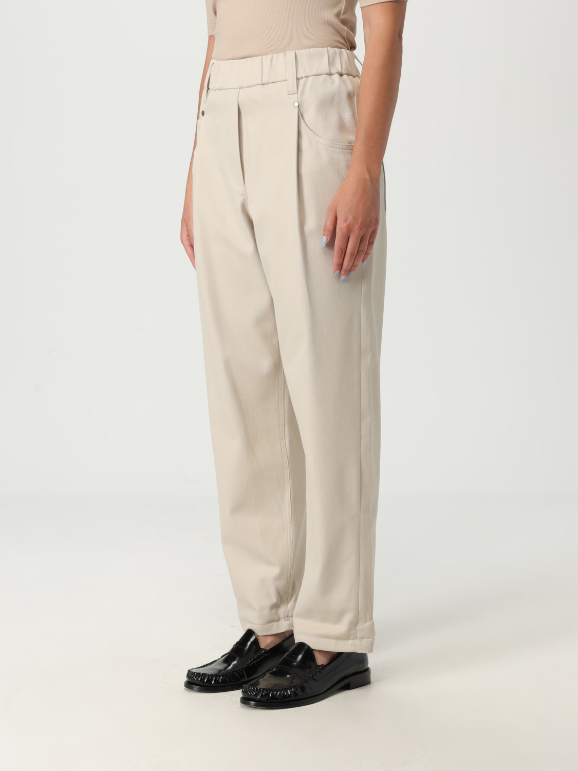 BRUNELLO CUCINELLI PANTS: Pants woman Brunello Cucinelli, White - Img 4