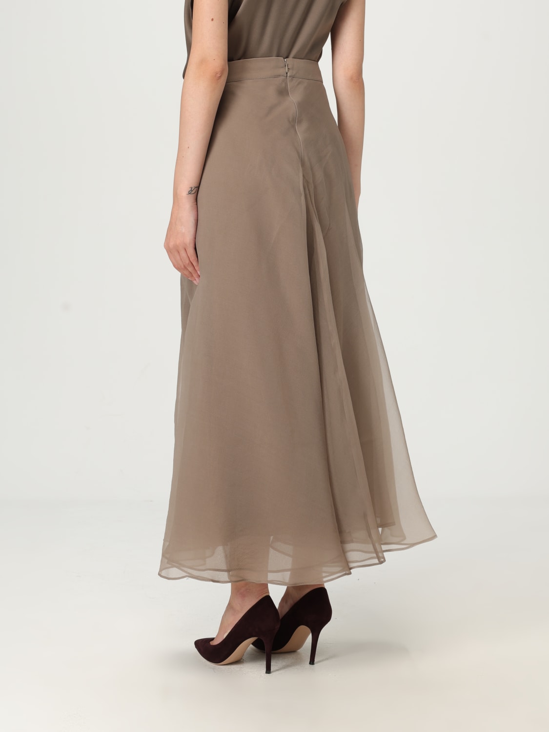 BRUNELLO CUCINELLI SKIRT: Skirt woman Brunello Cucinelli, Grey - Img 3