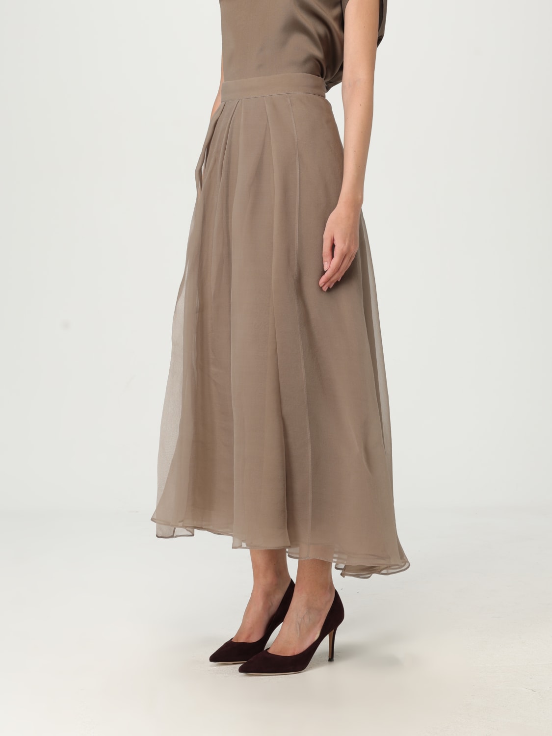 BRUNELLO CUCINELLI SKIRT: Skirt woman Brunello Cucinelli, Grey - Img 4