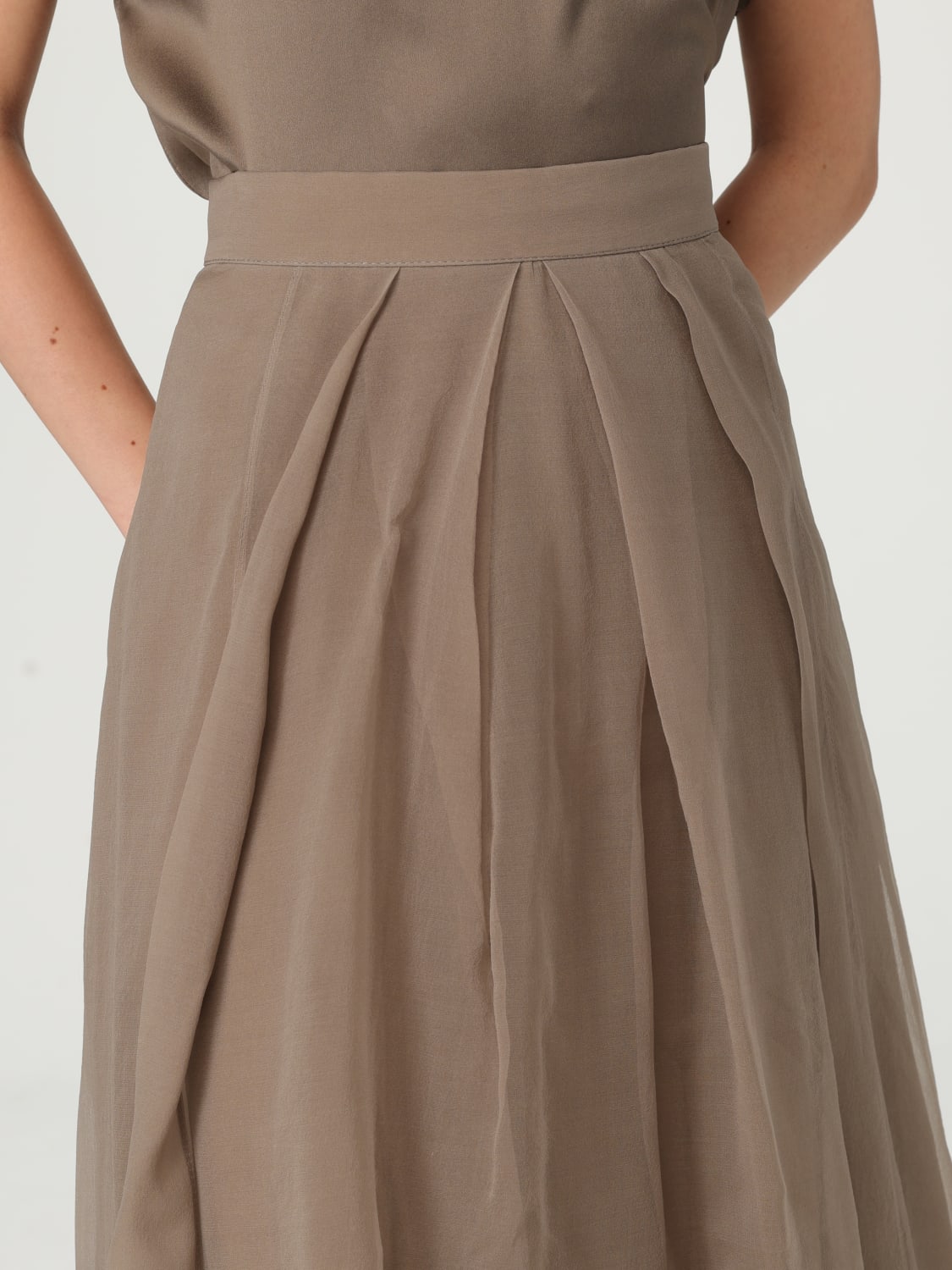 BRUNELLO CUCINELLI SKIRT: Skirt woman Brunello Cucinelli, Grey - Img 5