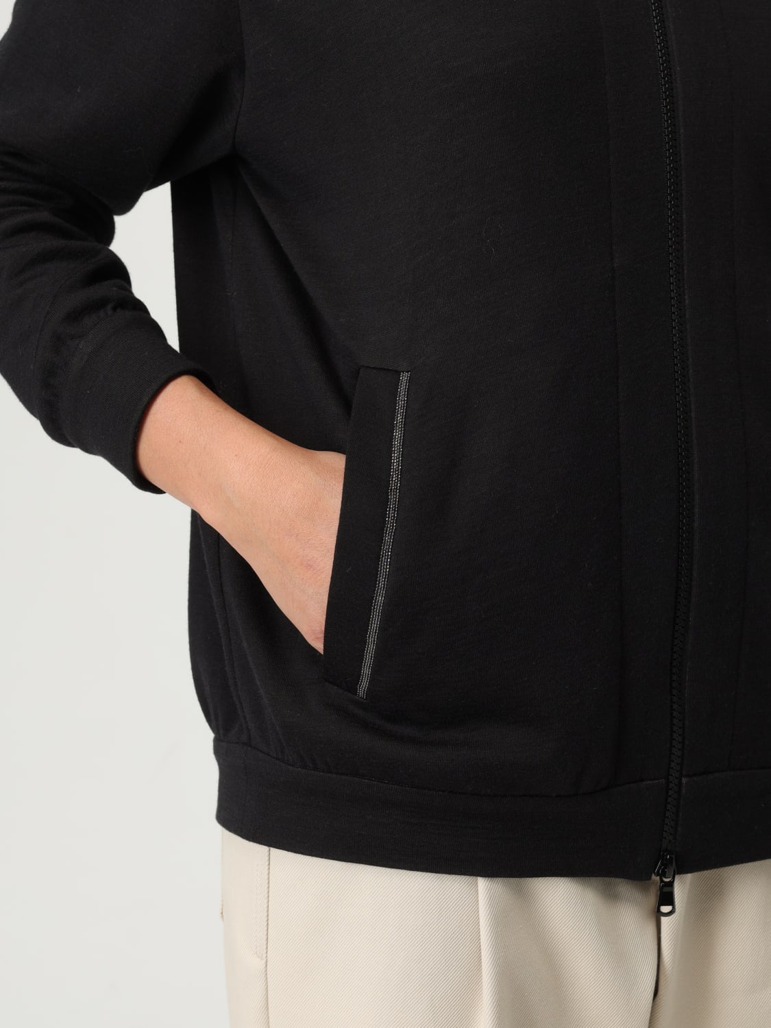 BRUNELLO CUCINELLI SWEATSHIRT: Pullover damen Brunello Cucinelli, Schwarz - Img 4