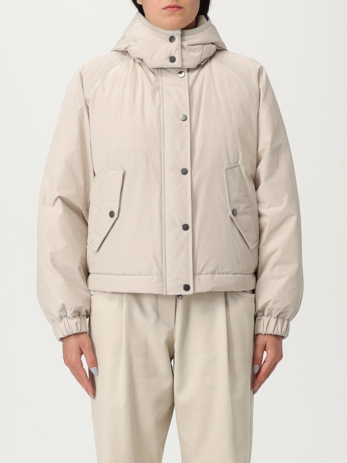 BRUNELLO CUCINELLI CHAQUETA: Abrigo mujer Brunello Cucinelli, Gris - Img 1