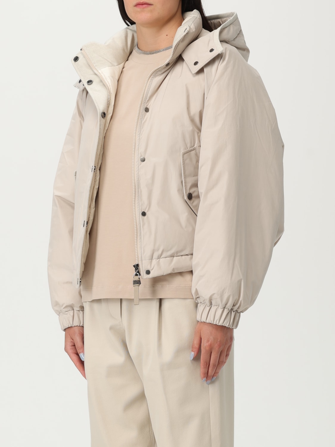 BRUNELLO CUCINELLI CHAQUETA: Abrigo mujer Brunello Cucinelli, Gris - Img 4