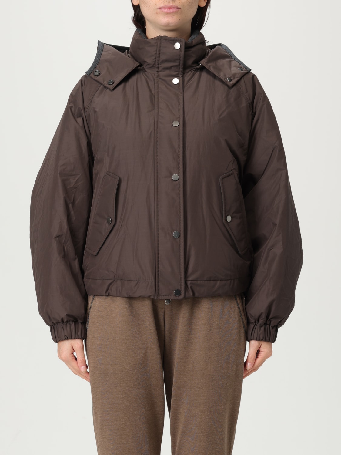 BRUNELLO CUCINELLI CHAQUETA: Abrigo mujer Brunello Cucinelli, Marrón - Img 1