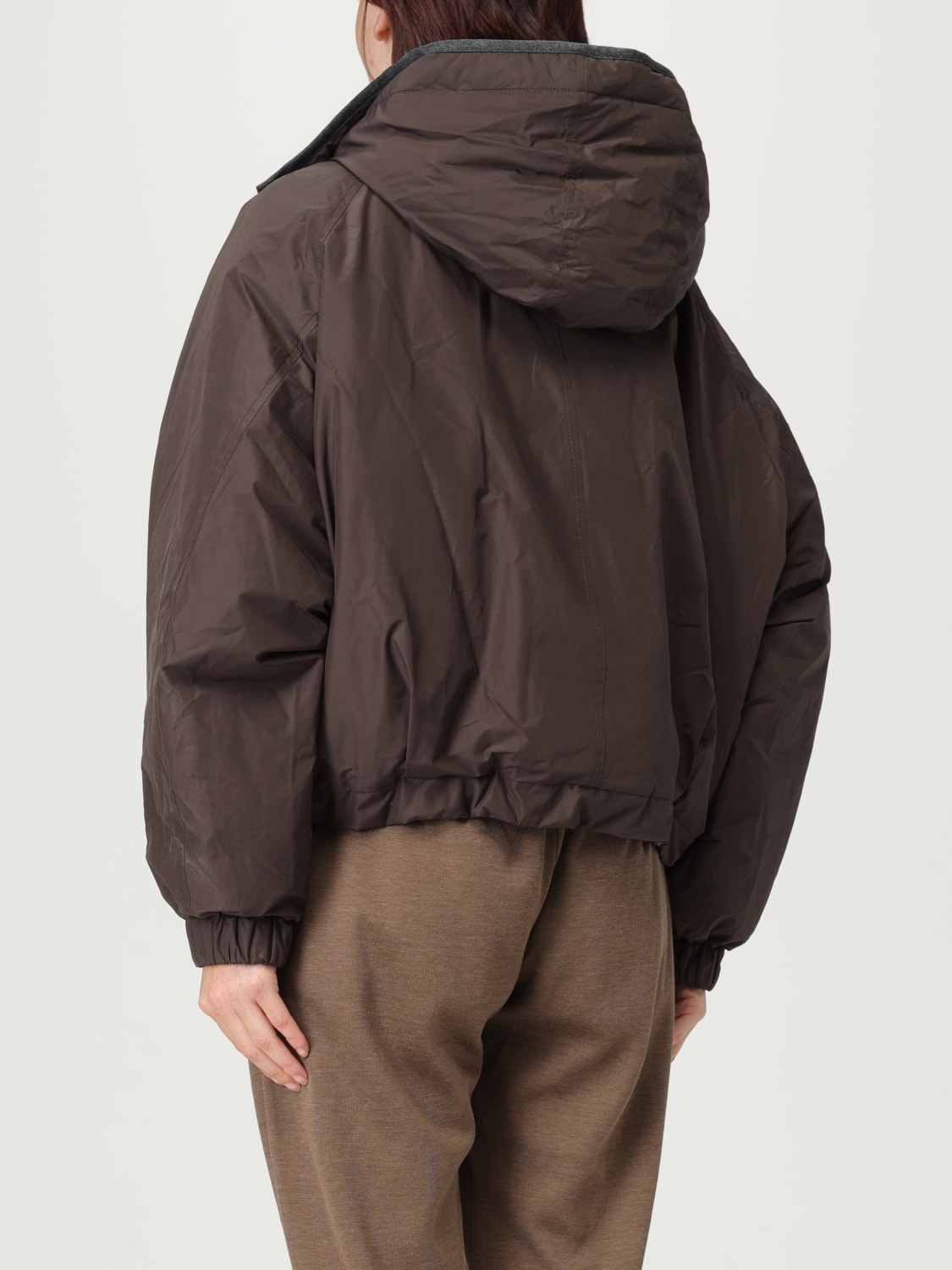 BRUNELLO CUCINELLI CHAQUETA: Abrigo mujer Brunello Cucinelli, Marrón - Img 3