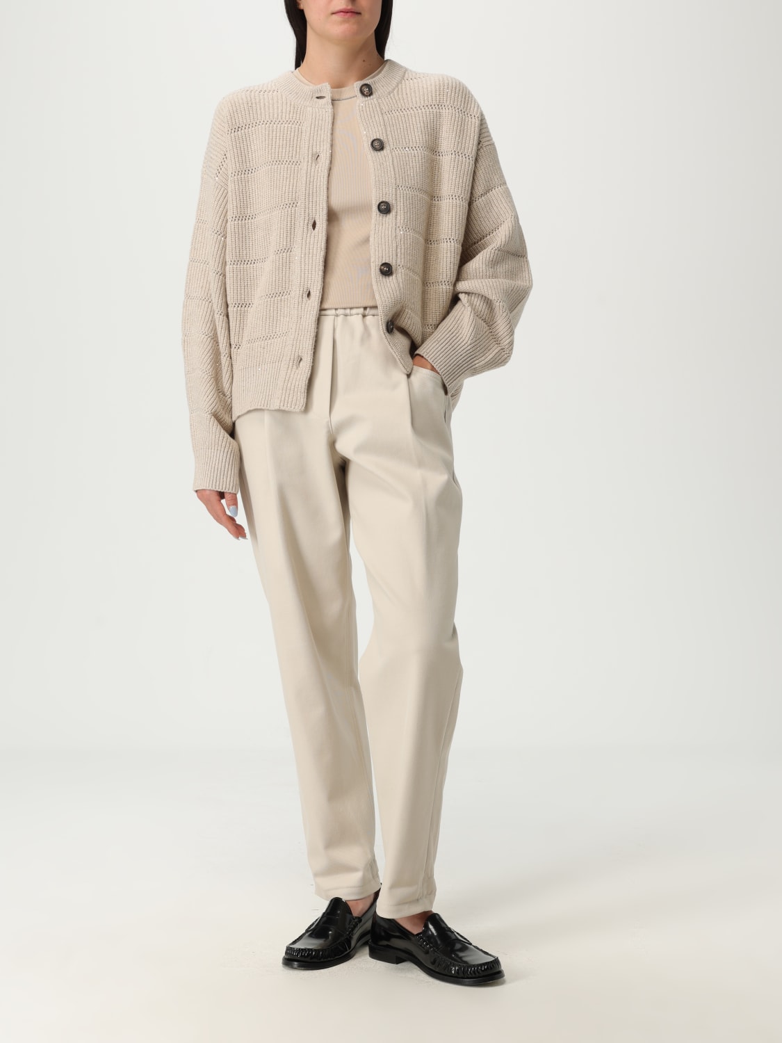 BRUNELLO CUCINELLI T-SHIRT: T-shirt woman Brunello Cucinelli, Beige - Img 2