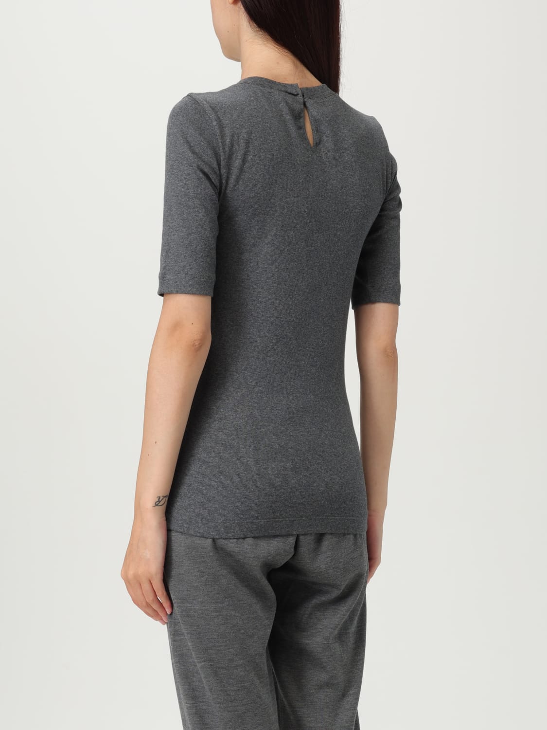 BRUNELLO CUCINELLI T-SHIRT: T-shirt woman Brunello Cucinelli, Grey 1 - Img 3