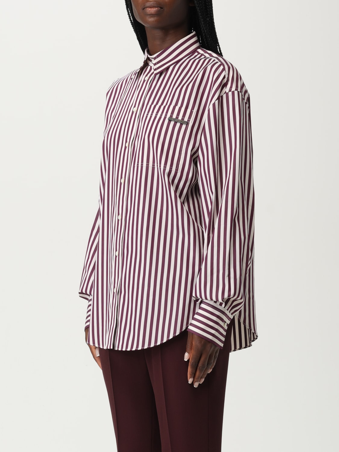 BRUNELLO CUCINELLI CAMISA: Camisa mujer Brunello Cucinelli, Nata - Img 4