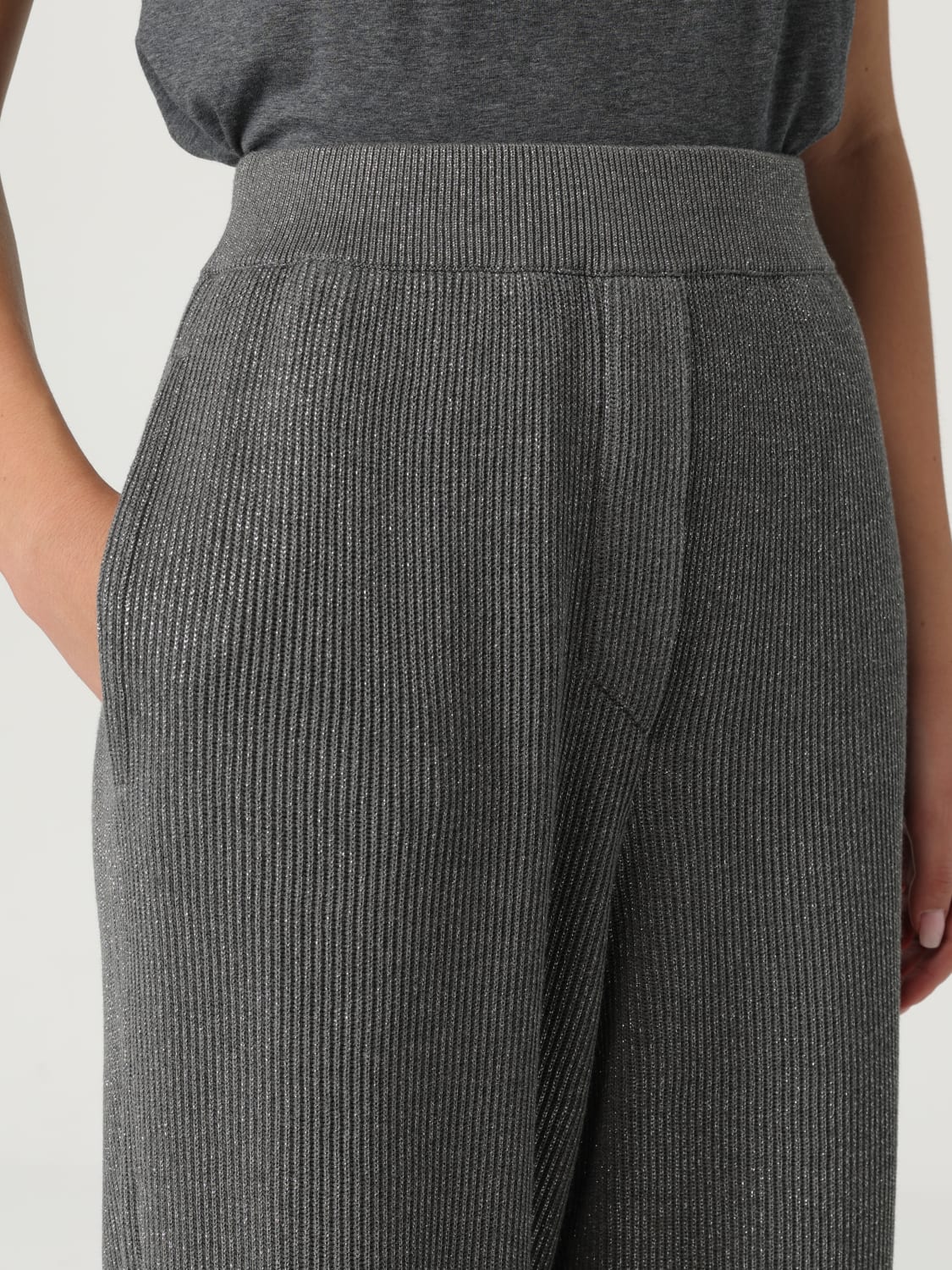 BRUNELLO CUCINELLI PANTS: Pants woman Brunello Cucinelli, Grey - Img 5