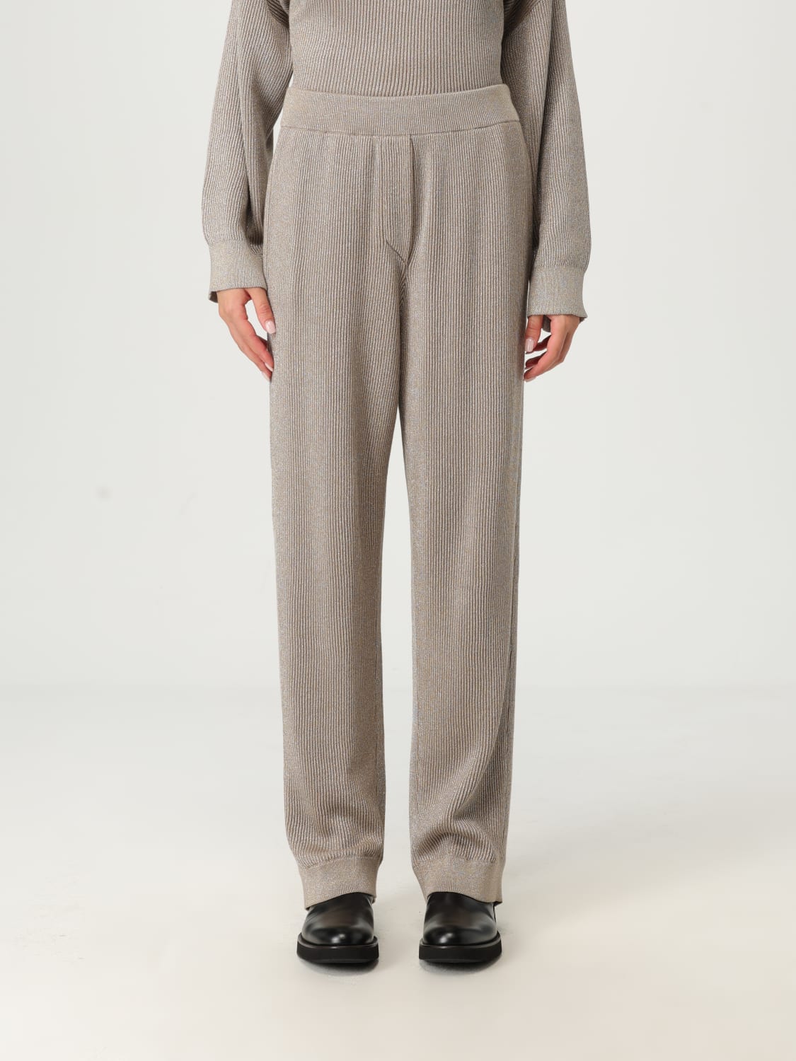 BRUNELLO CUCINELLI PANTALON: Pantalon femme Brunello Cucinelli, Argent - Img 1