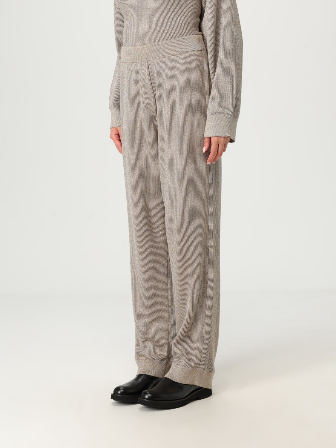 BRUNELLO CUCINELLI PANTALON: Pantalon femme Brunello Cucinelli, Argent - Img 4