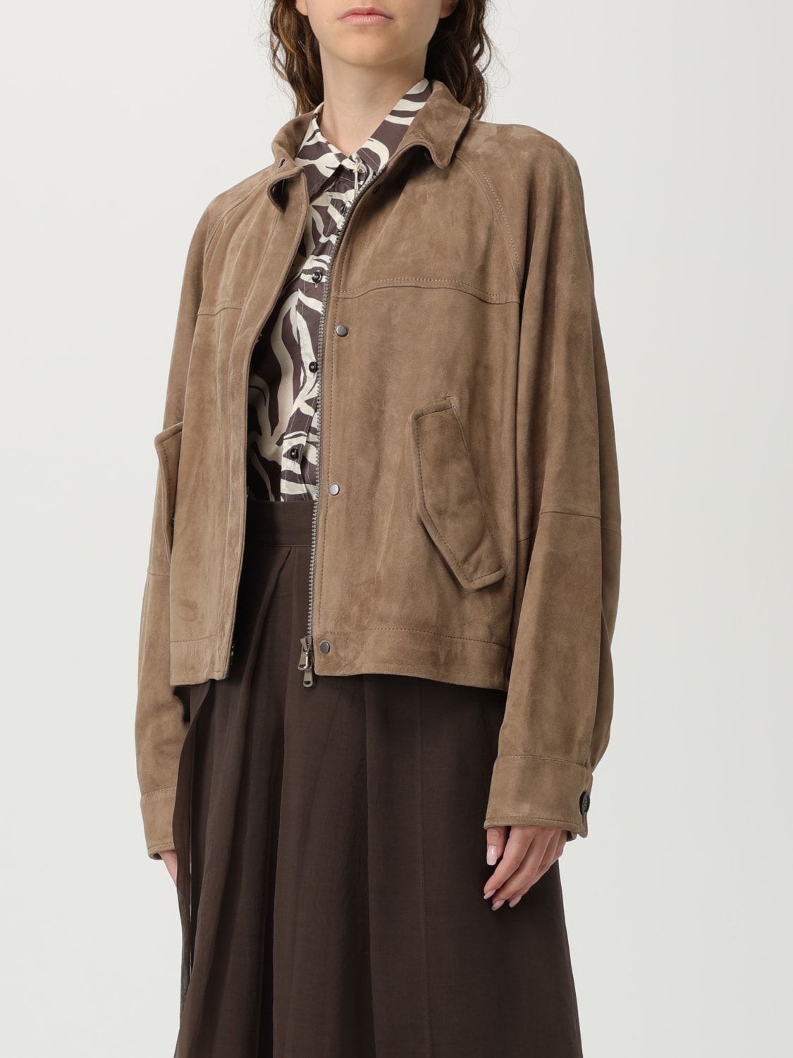 BRUNELLO CUCINELLI VESTE: Veste femme Brunello Cucinelli, Marron - Img 4