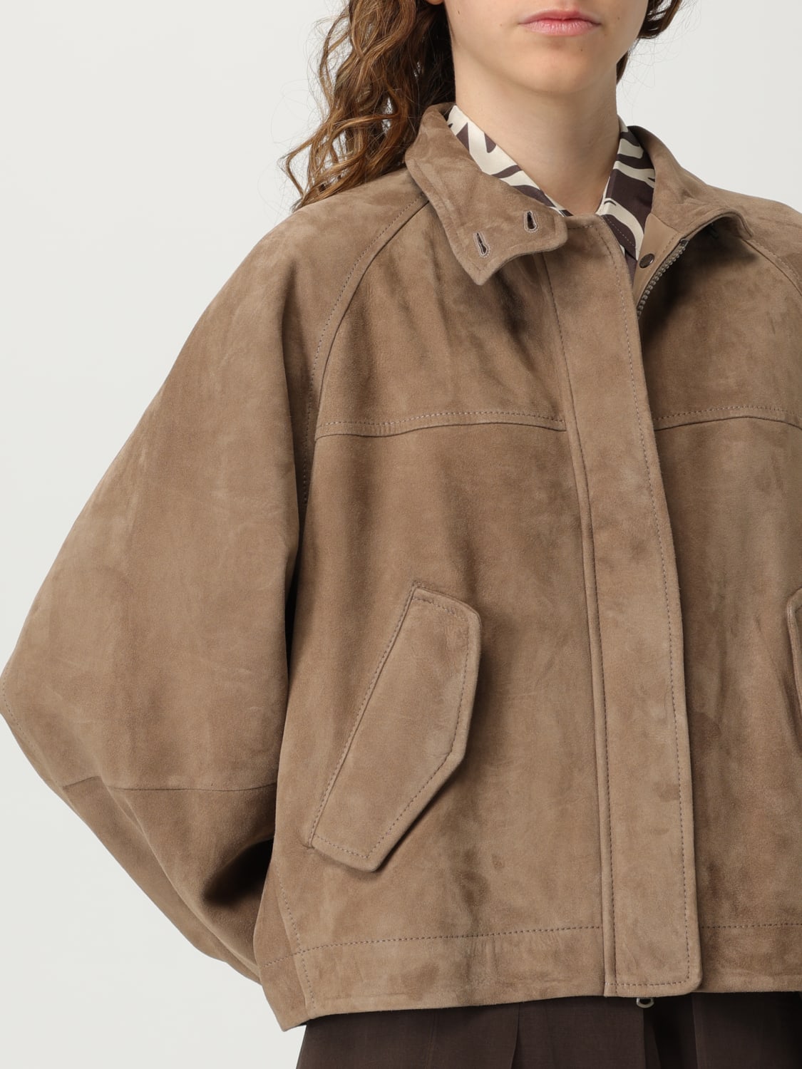 BRUNELLO CUCINELLI VESTE: Veste femme Brunello Cucinelli, Marron - Img 5