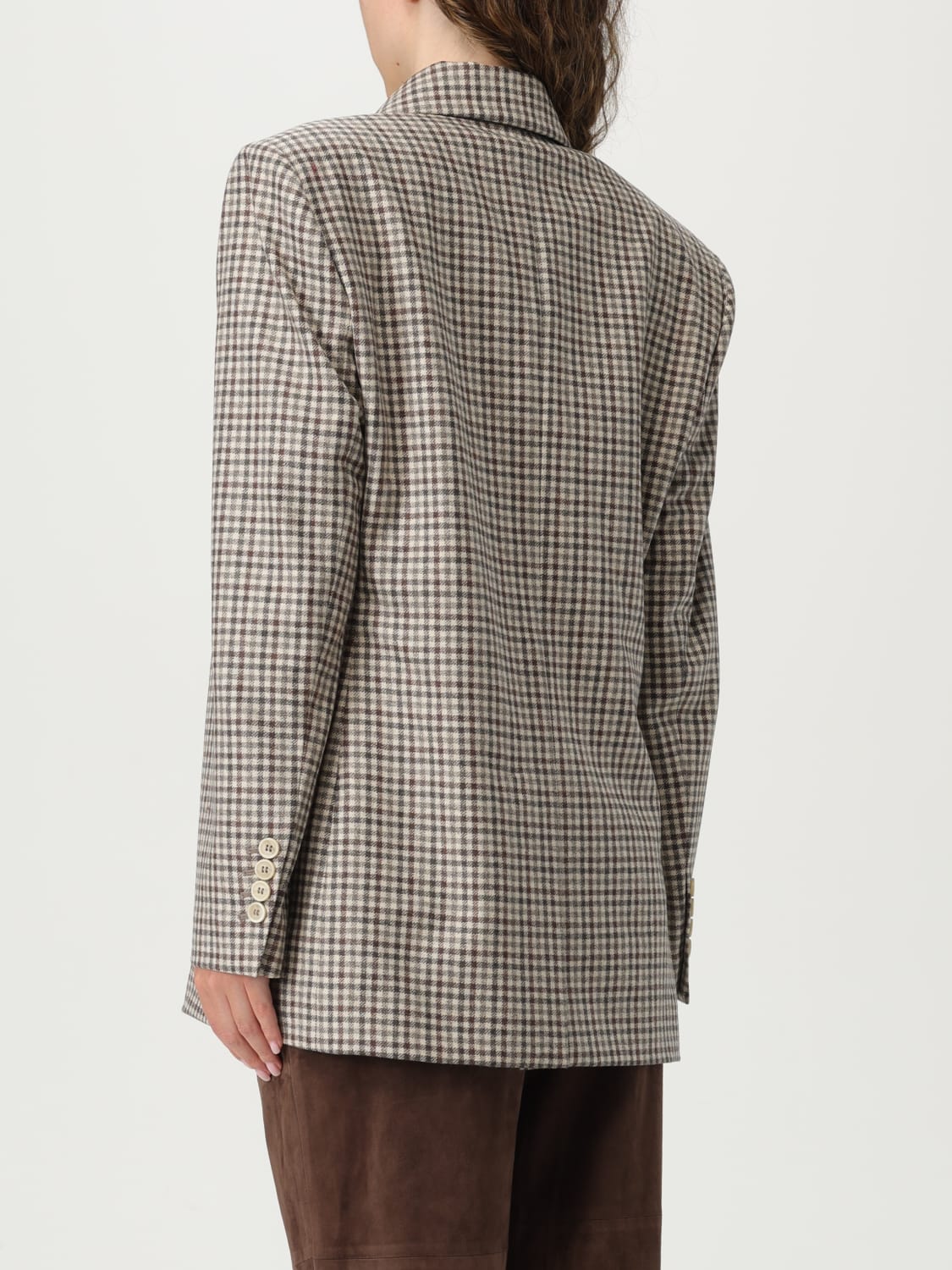 BRUNELLO CUCINELLI VESTE: Blazer femme Brunello Cucinelli, Beige - Img 3