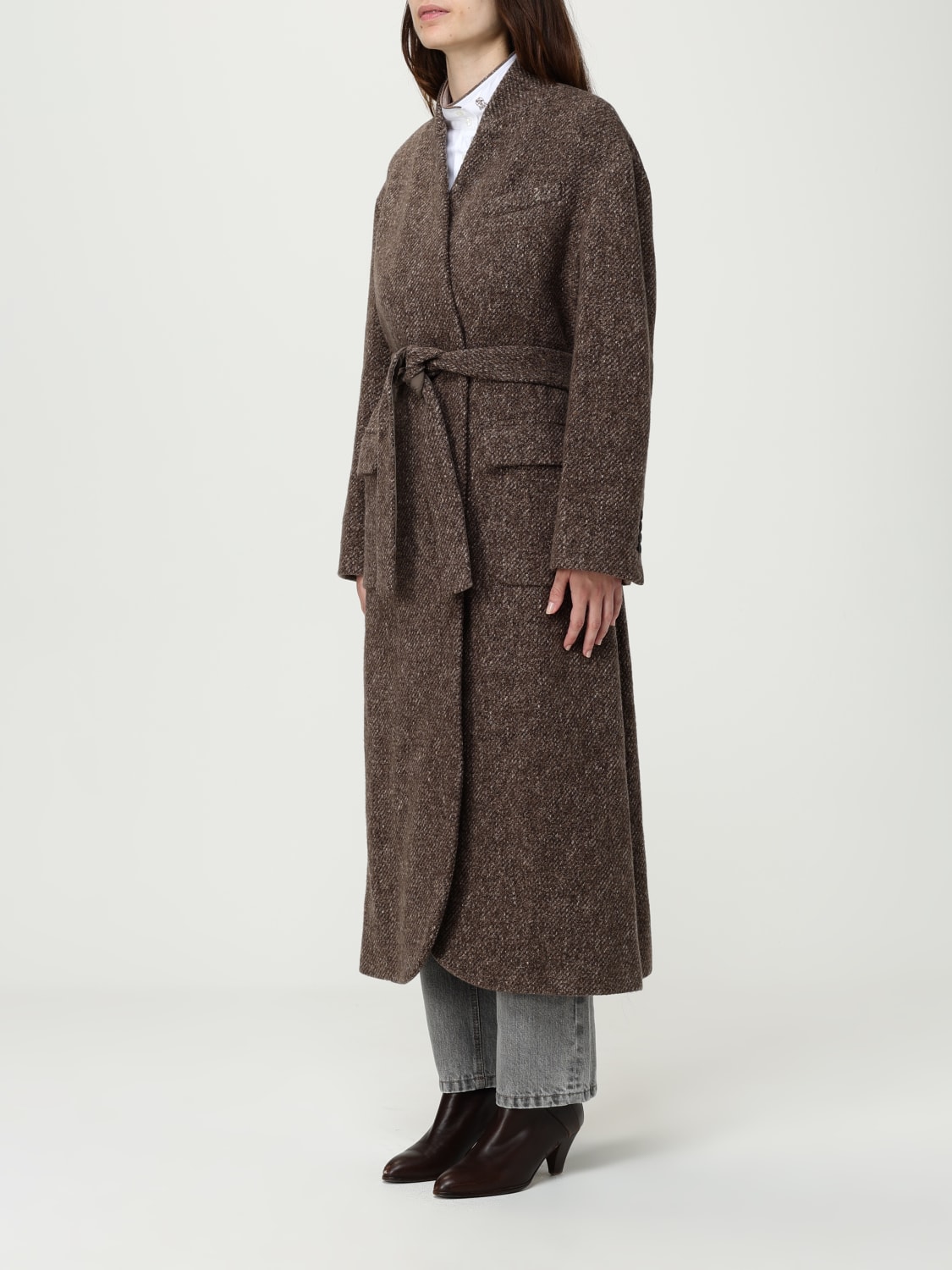 BRUNELLO CUCINELLI ABRIGO: Abrigo mujer Brunello Cucinelli, Marrón - Img 4