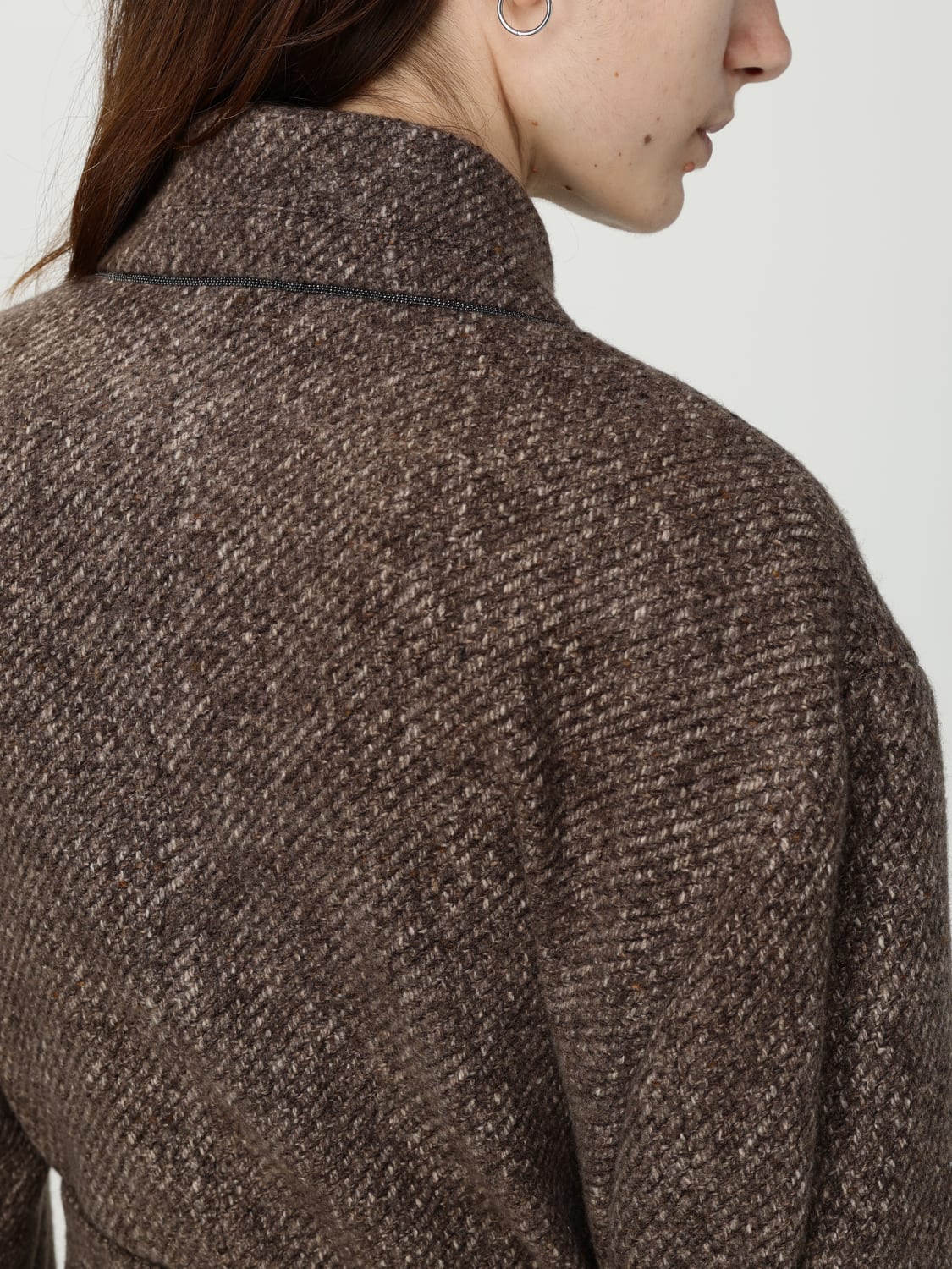 BRUNELLO CUCINELLI ABRIGO: Abrigo mujer Brunello Cucinelli, Marrón - Img 5