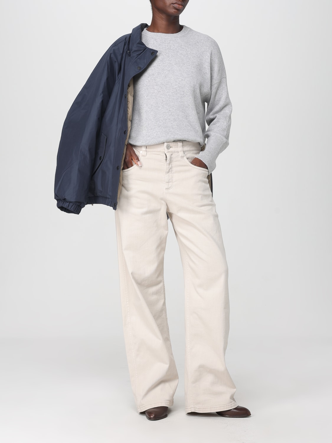 BRUNELLO CUCINELLI SWEATER: Sweater woman Brunello Cucinelli, Grey - Img 2