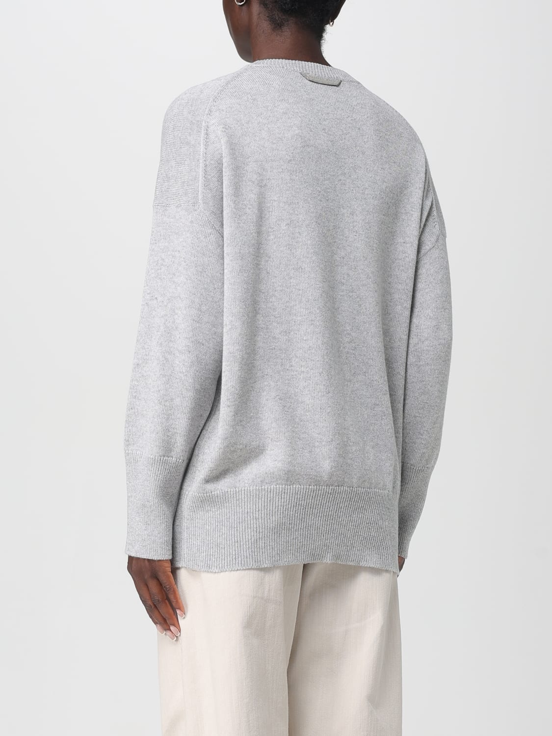 BRUNELLO CUCINELLI SWEATER: Sweater woman Brunello Cucinelli, Grey - Img 3