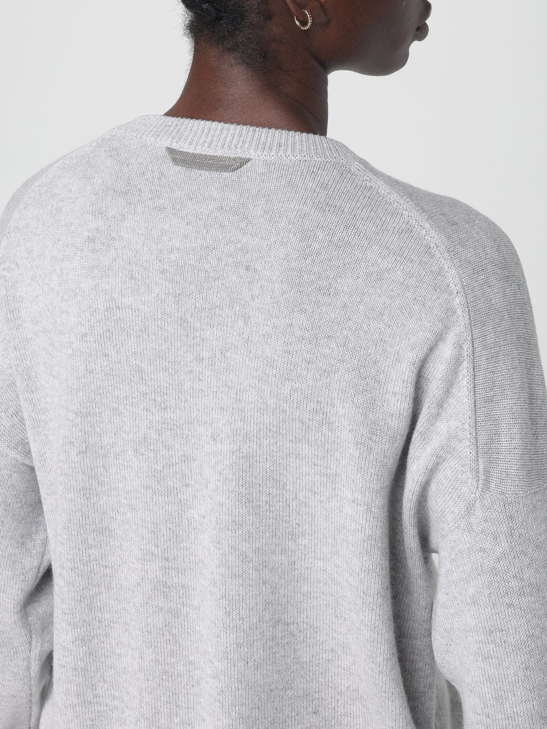 BRUNELLO CUCINELLI SWEATER: Sweater woman Brunello Cucinelli, Grey - Img 5