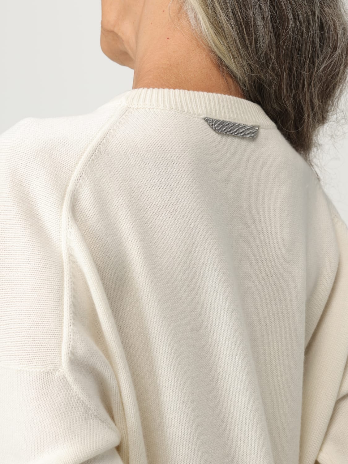 BRUNELLO CUCINELLI PULL: Pull femme Brunello Cucinelli, Beige - Img 5