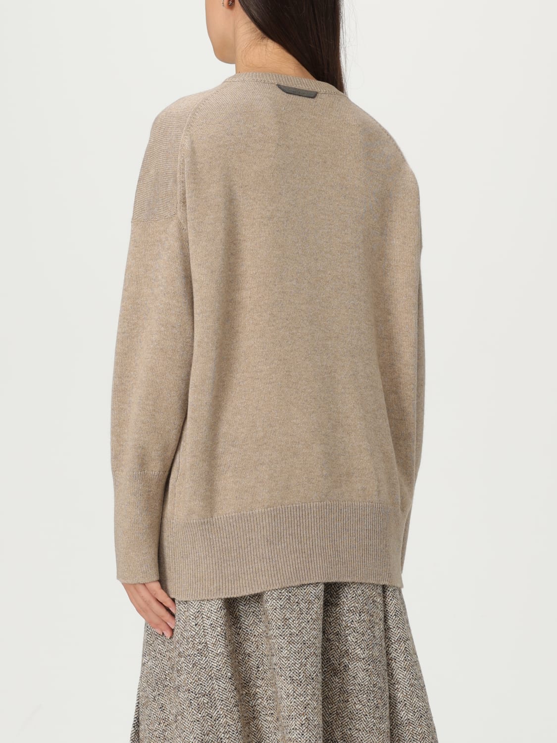 BRUNELLO CUCINELLI SWEATER: Sweater woman Brunello Cucinelli, Brown - Img 3