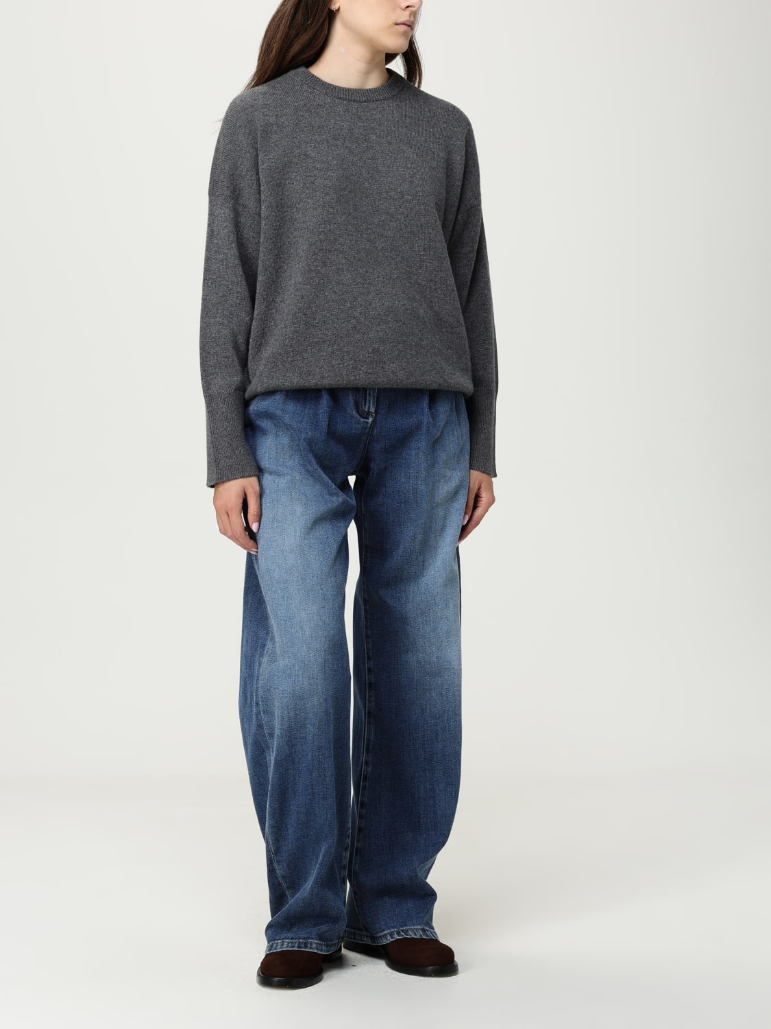 BRUNELLO CUCINELLI PULL: Pull femme Brunello Cucinelli, Gris Souris - Img 2