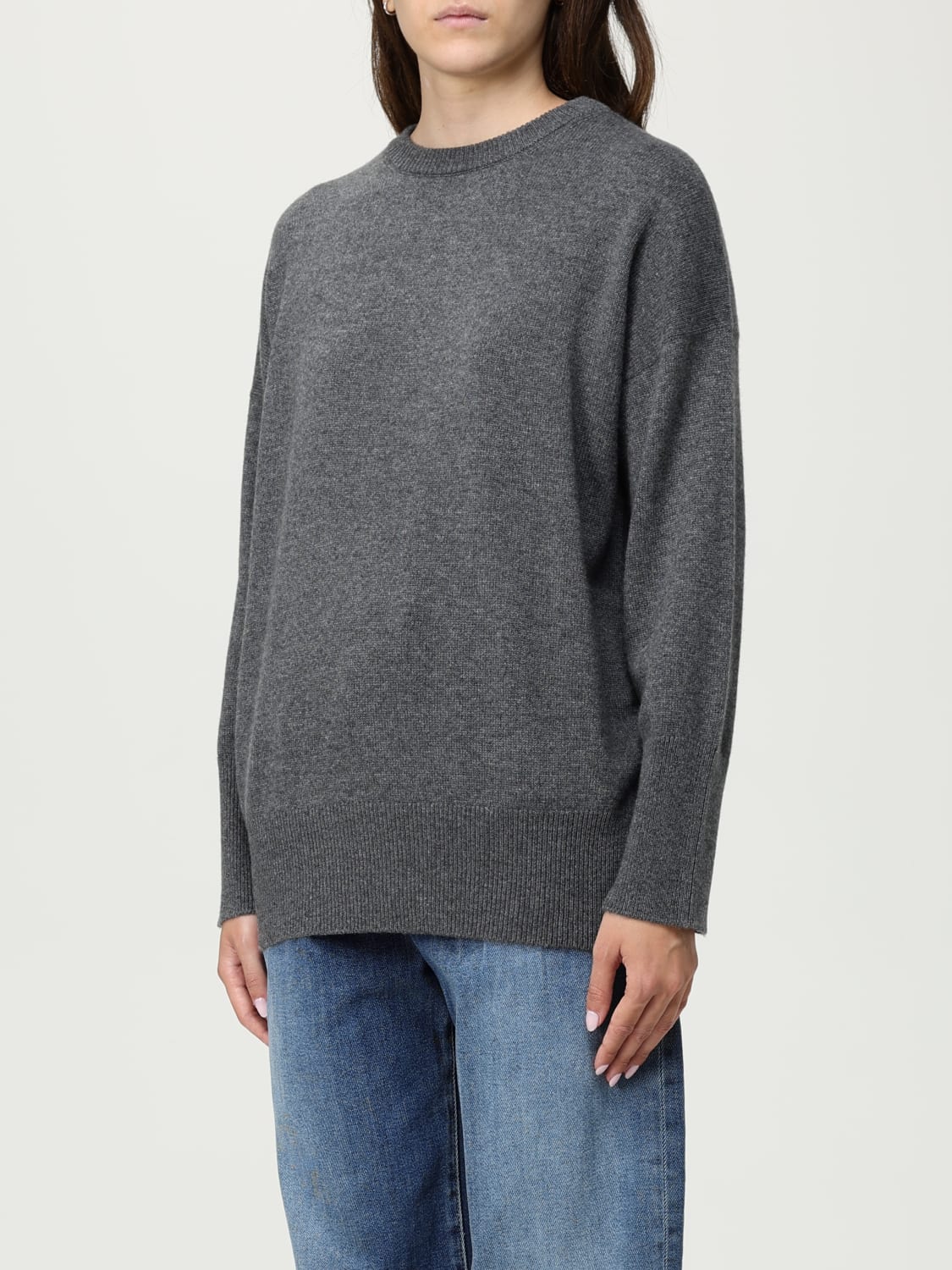 BRUNELLO CUCINELLI PULL: Pull femme Brunello Cucinelli, Gris Souris - Img 4