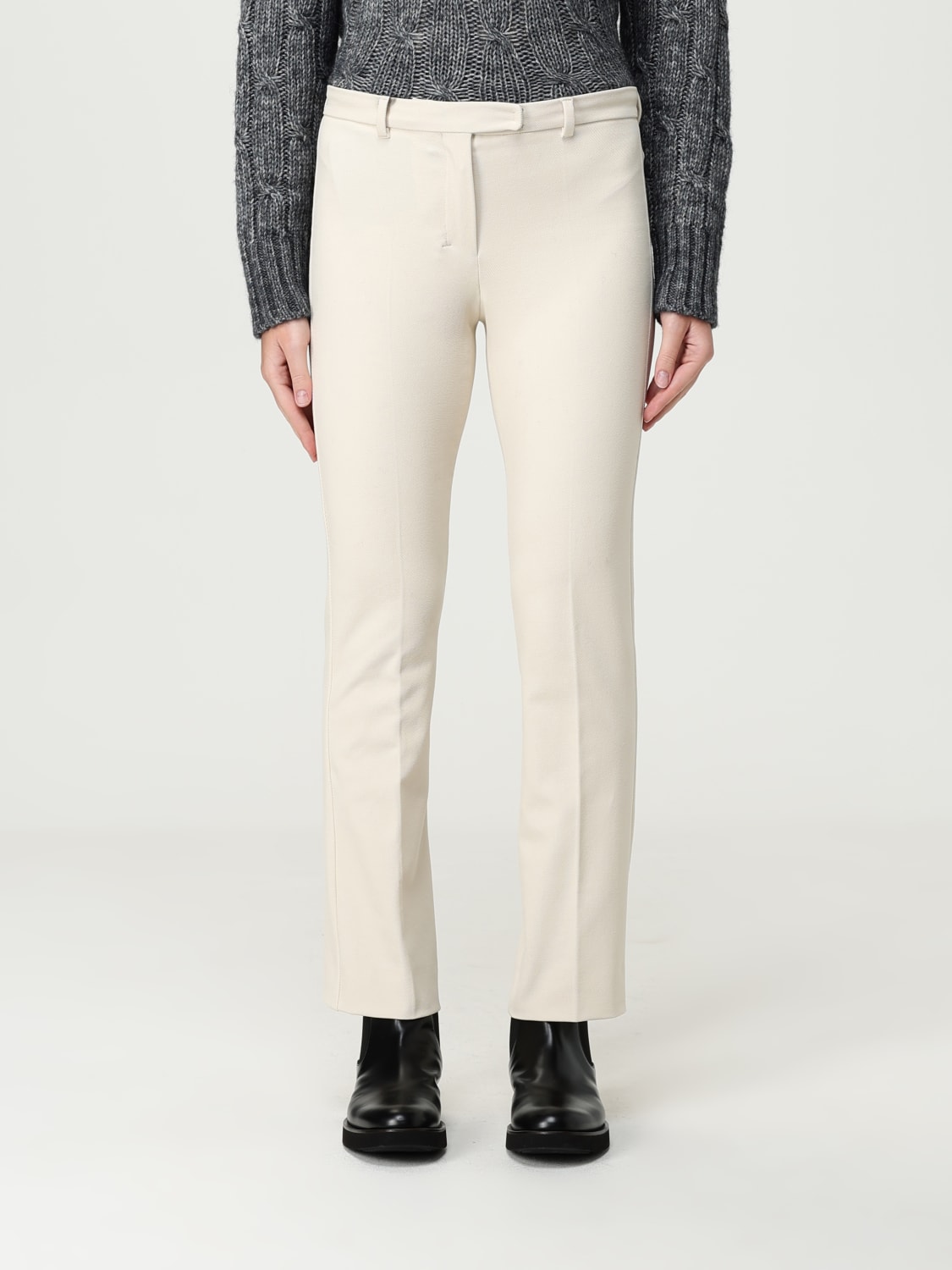 'S MAX MARA PANTALONI: Pantalone 'S Max Mara in misto cotone , Bianco - Img 1