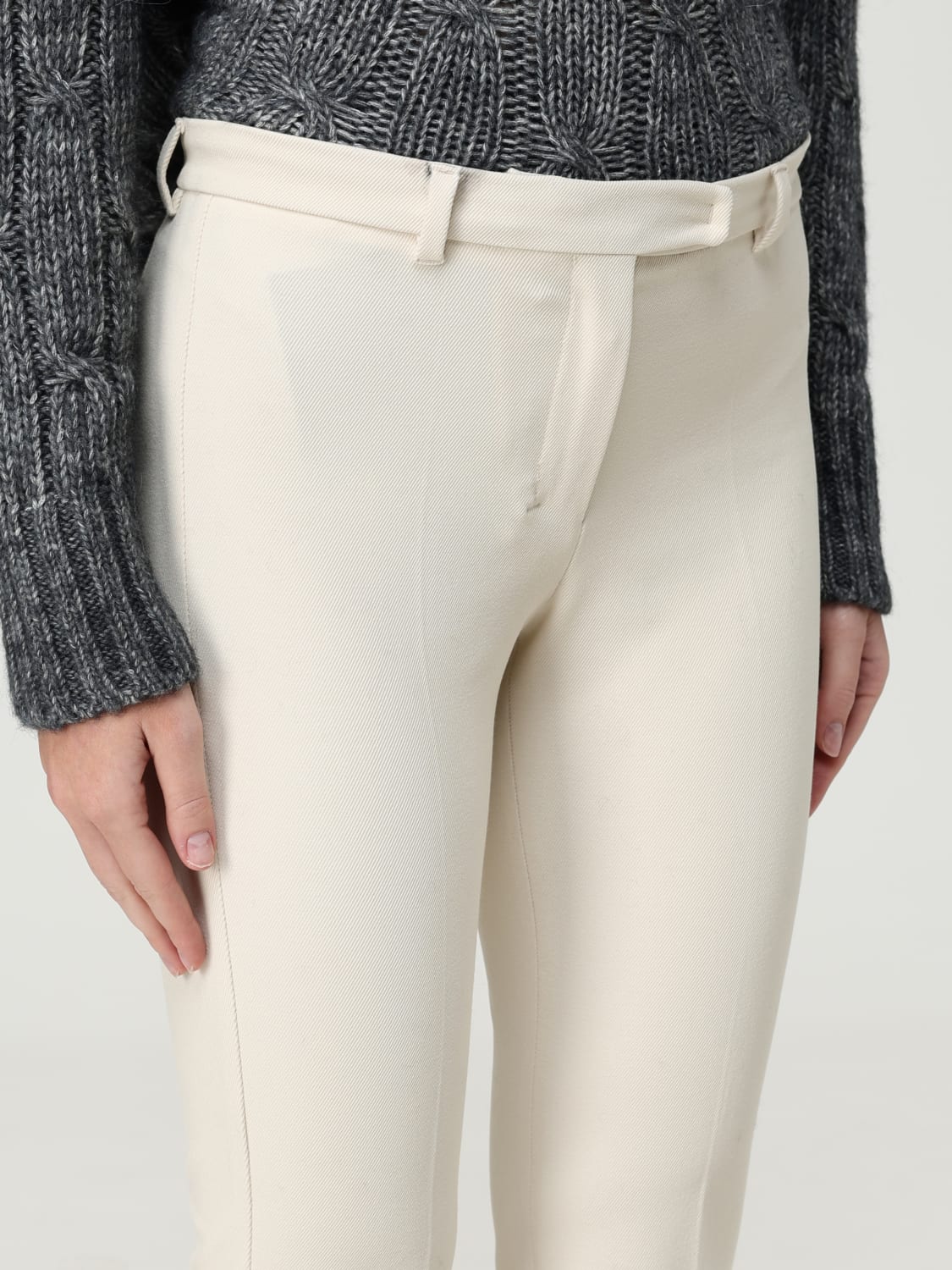 'S MAX MARA PANTALONI: Pantalone 'S Max Mara in misto cotone , Bianco - Img 3