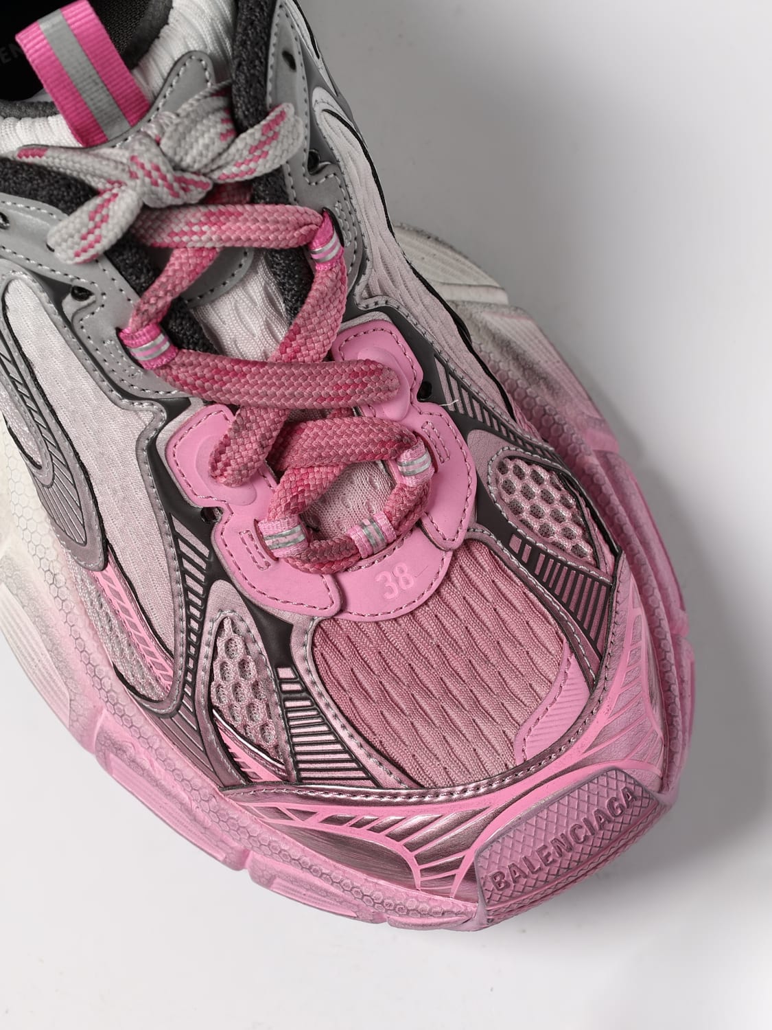 BALENCIAGA SNEAKERS: Sneakers 3XL Balenciaga in mesh e gomma, Grigio - Img 4