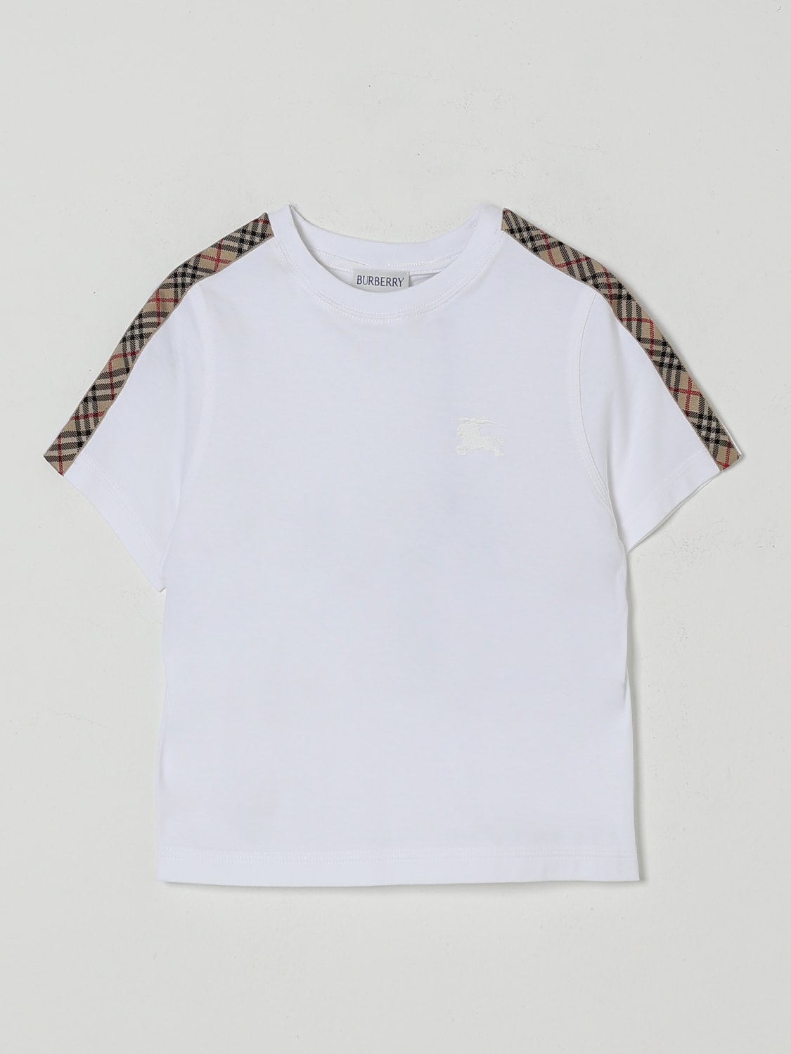 BURBERRY T-SHIRT: T-shirt kids Burberry, White - Img 1
