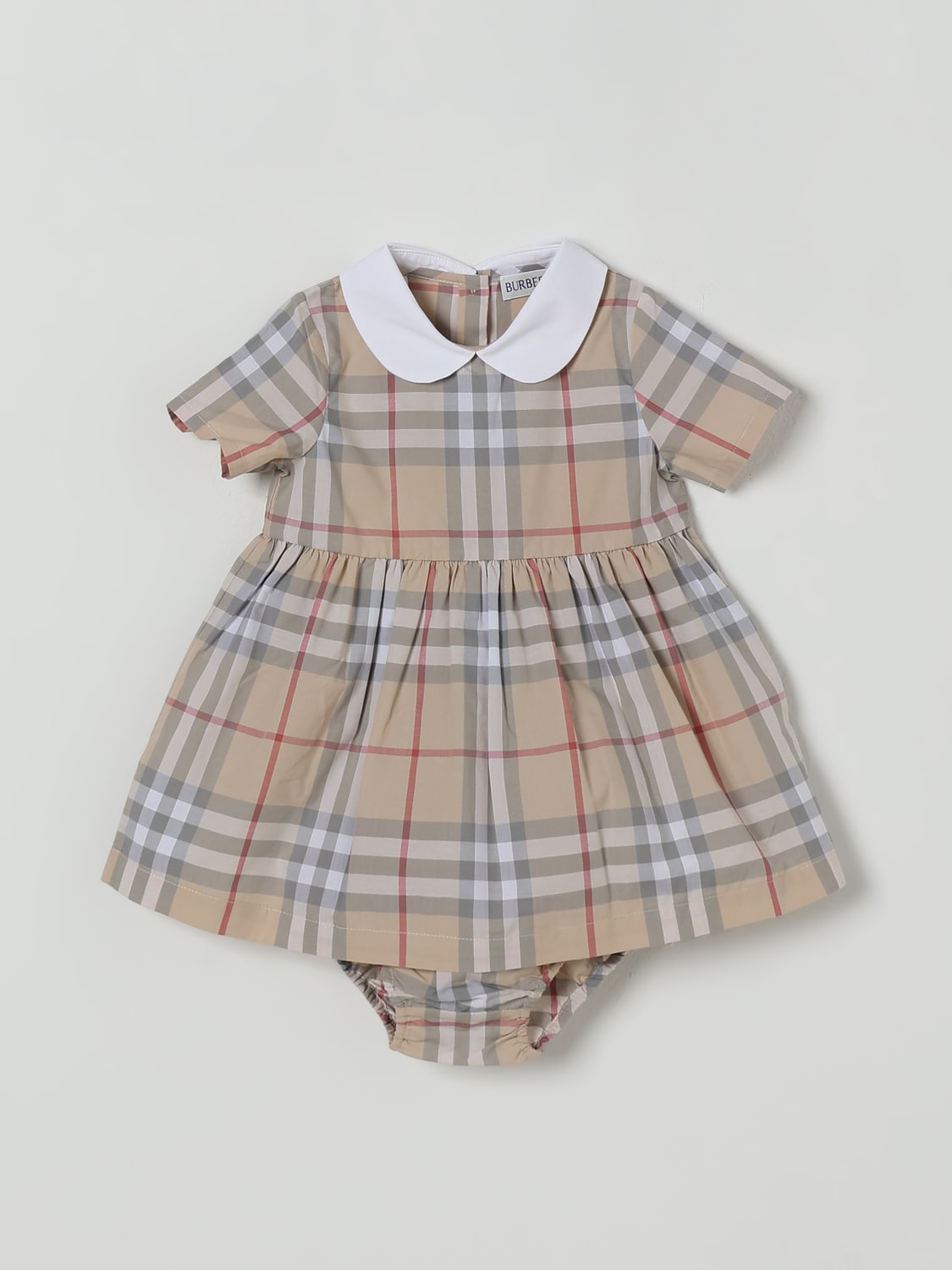 BURBERRY ROMPER: Romper kids Burberry, Grey - Img 1