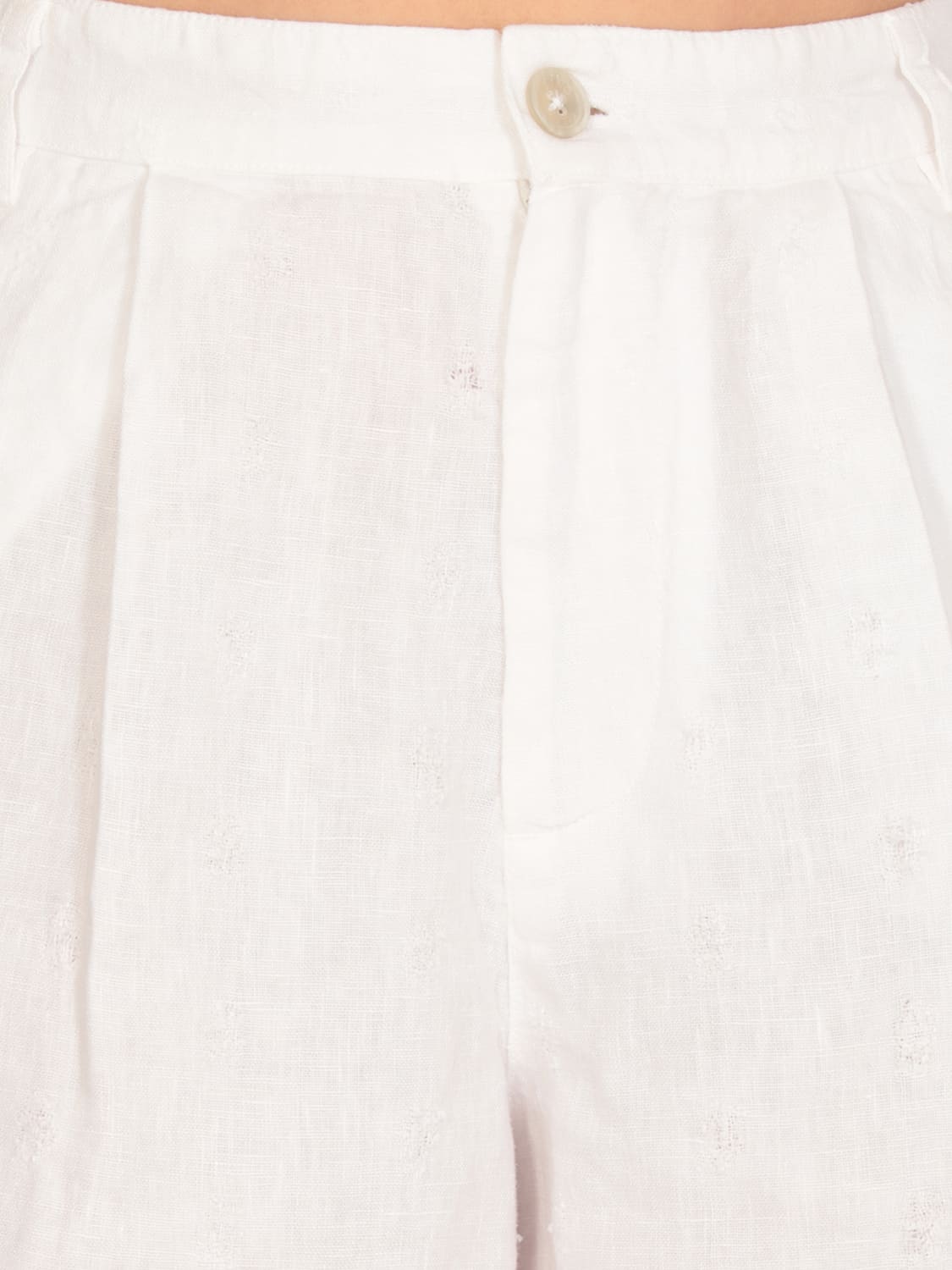 ショートパンツ 120% LINO Woman Short White 32ALBLIW29Q2000G331S00 S0050R 120% LINO: Short woman - White | 120% Lino short