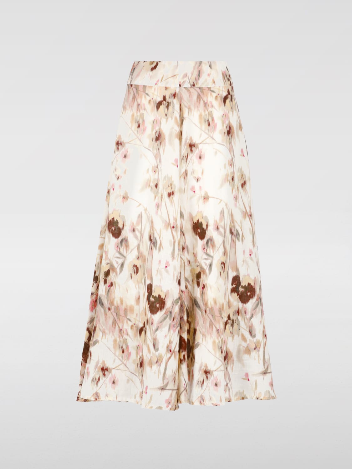スカート 120% LINO Woman Skirt White 32ALBLIW59AF000G376100 100080 120% LINO: Skirt woman - White | 120% Lino skirt