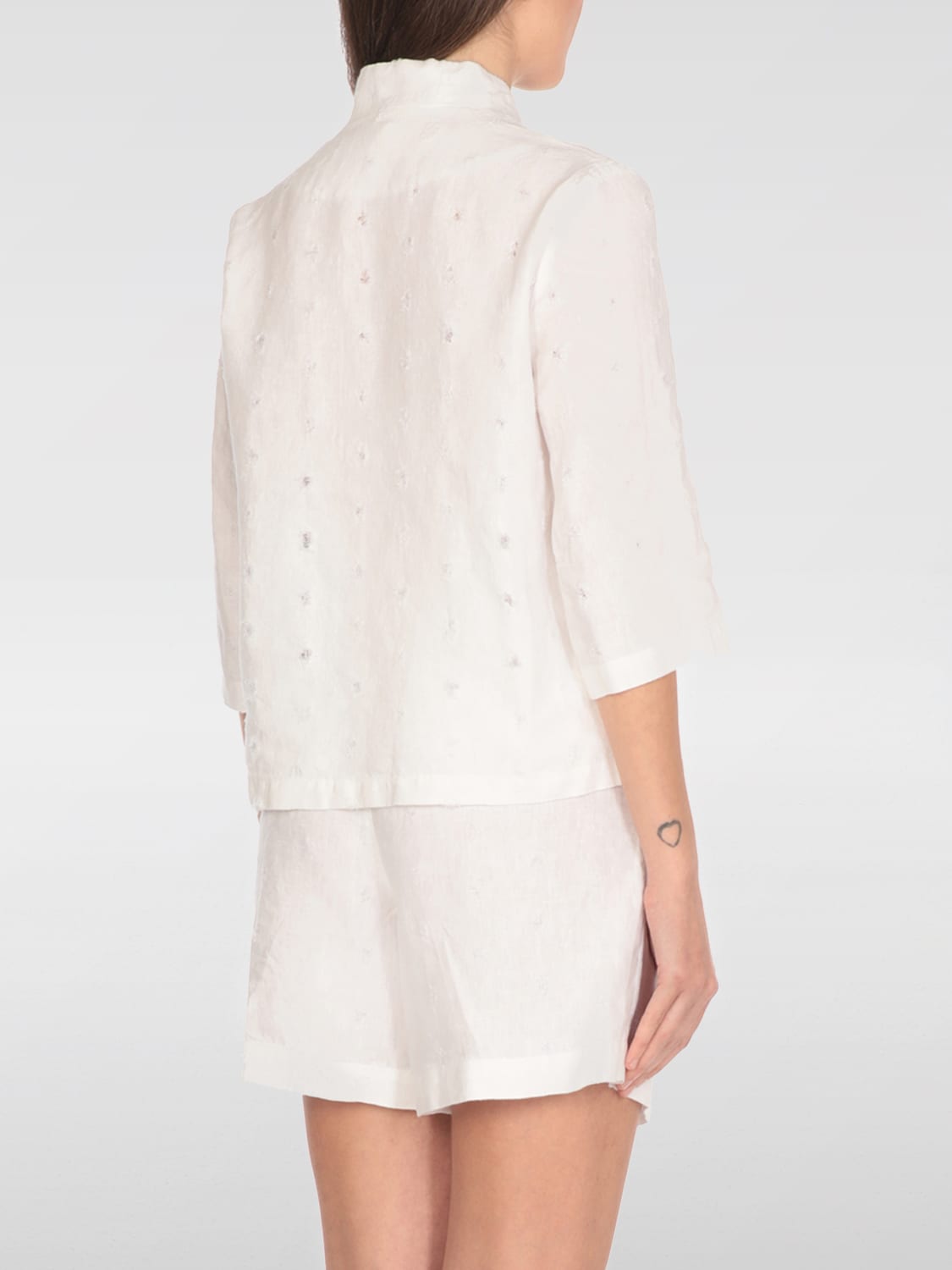 アウターその他 120% LINO Woman Blazer White 32ALBLIW89RS000G331S00 S0050R 120% LINO: Blazer woman - White | 120% Lino blazer