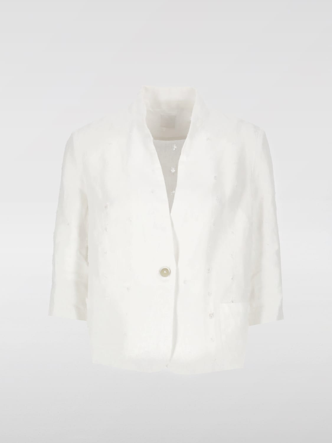 アウターその他 120% LINO Woman Blazer White 32ALBLIW89RS000G331S00 S0050R 120% LINO: Blazer woman - White | 120% Lino blazer