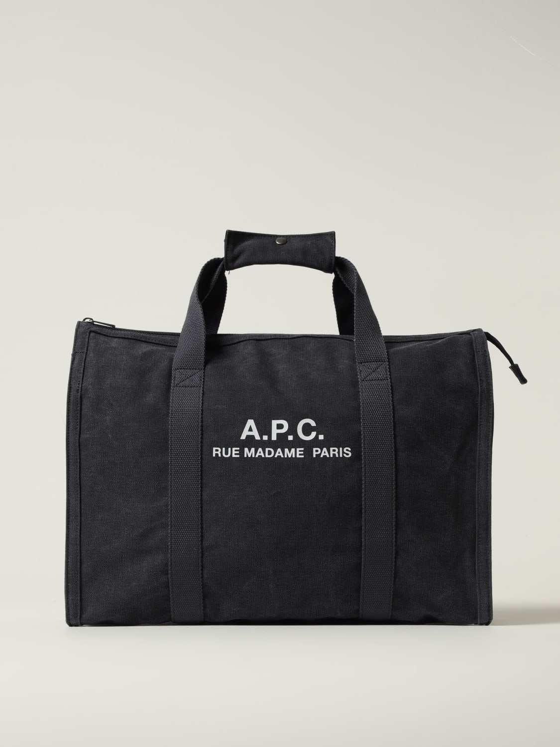 A.P.C. BORSA A MANO: Borsa Gym Recuperation A.P.C. in cotone e nylon , Blue - Img 1