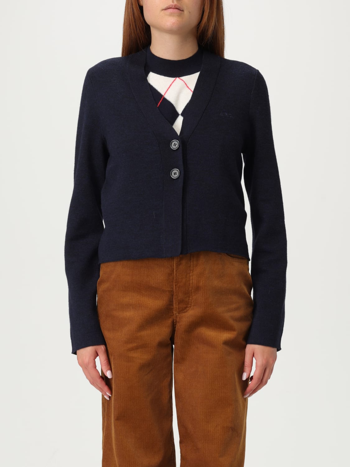 A.P.C. PULLOVER: Strickjacke damen A.P.C., Navy - Img 1